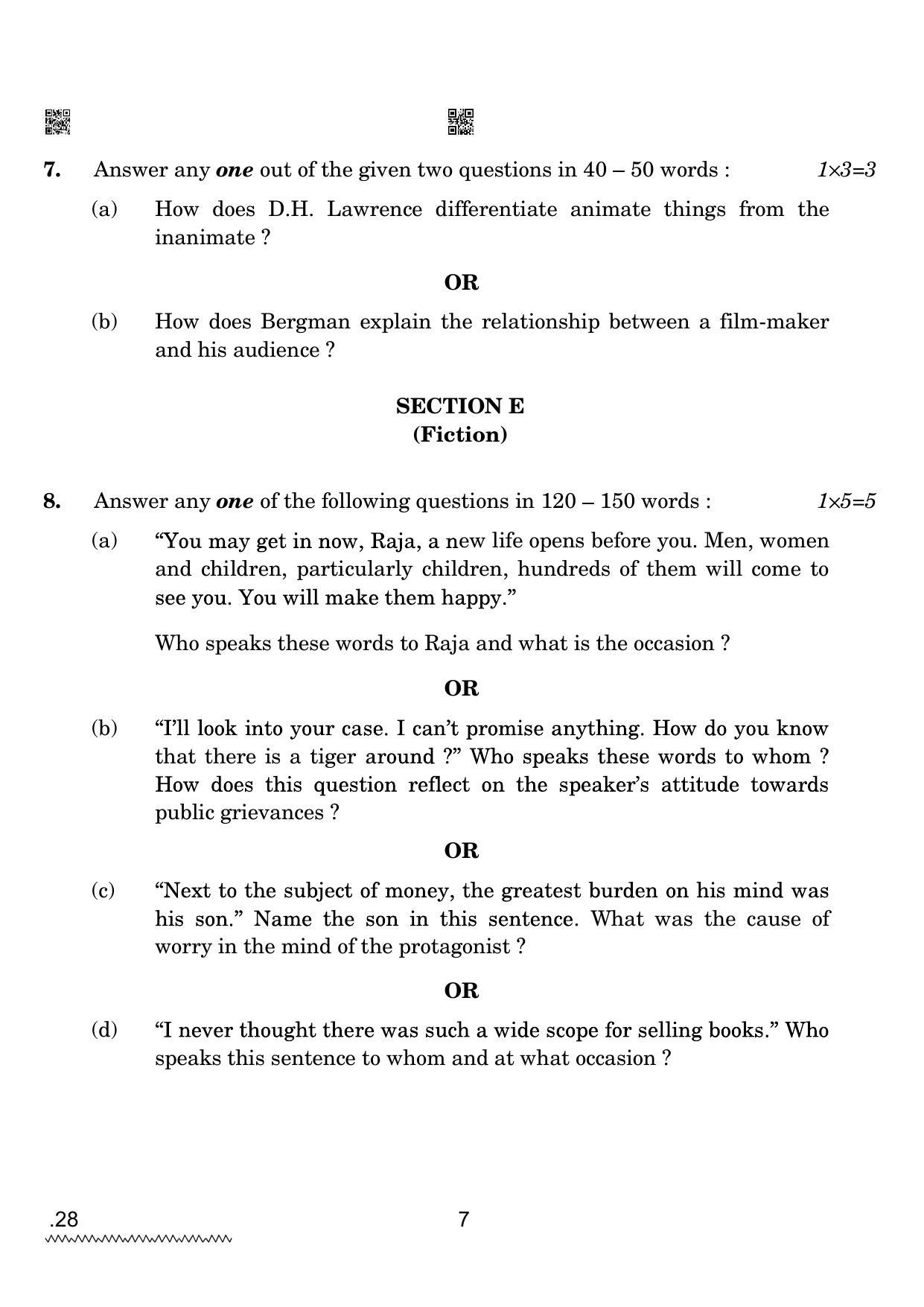 CBSE Class 12 28_English Elective 2022 Question Paper - Page 7