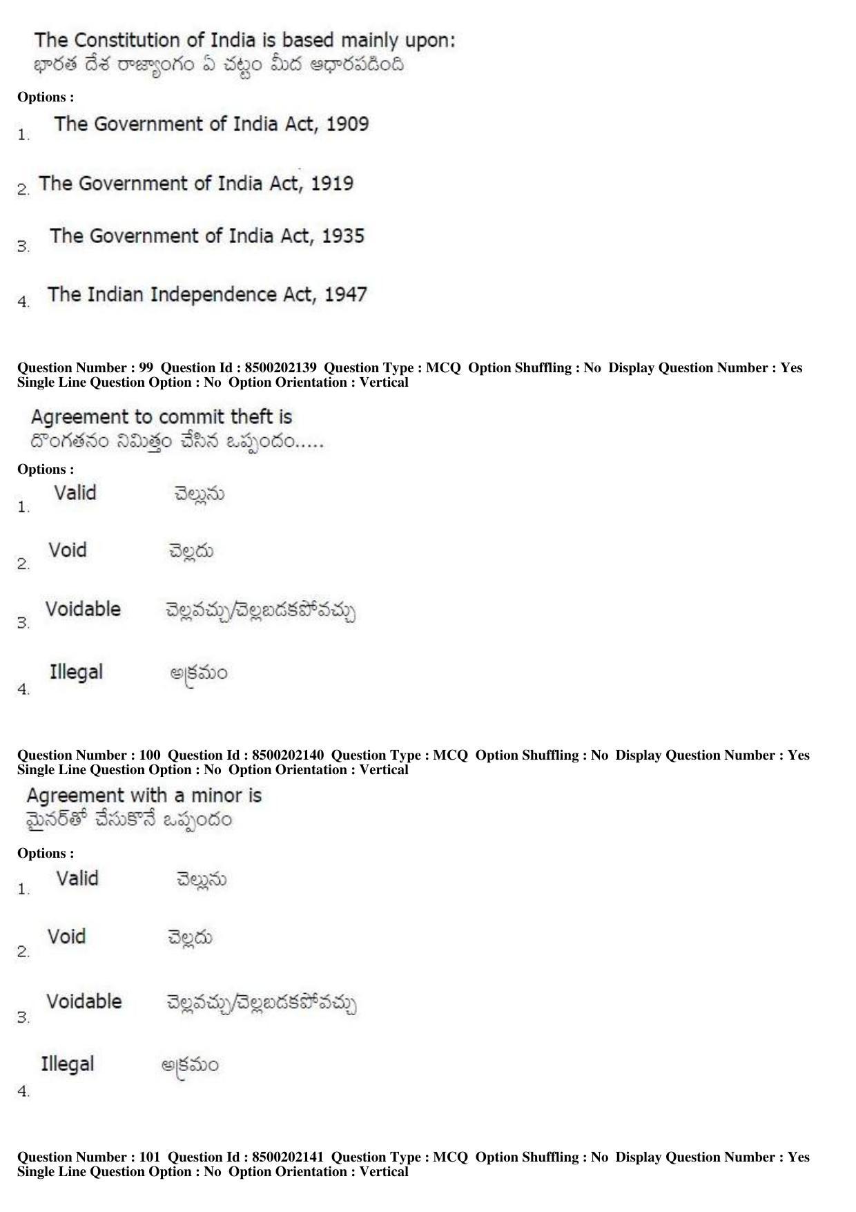 AP LAWCET 2019 - 5 Year LLB Question Paper With Keys - Page 36