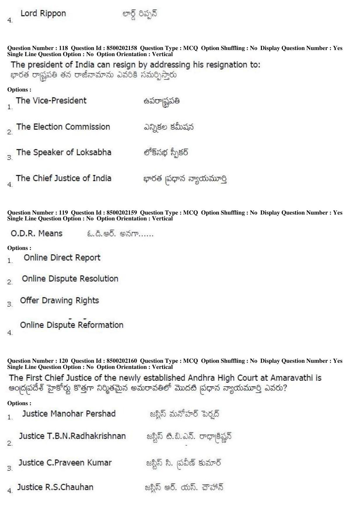 AP LAWCET 2019 - 5 Year LLB Question Paper With Keys - Page 43