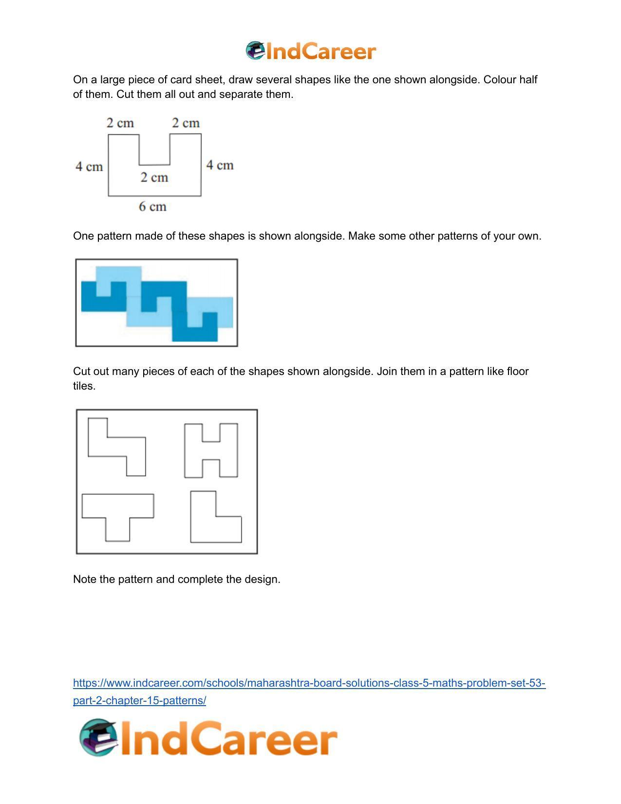 Maharashtra Board Solutions Class 5-Maths (Problem Set 53) - Part 2: Chapter 15- Patterns - Page 4