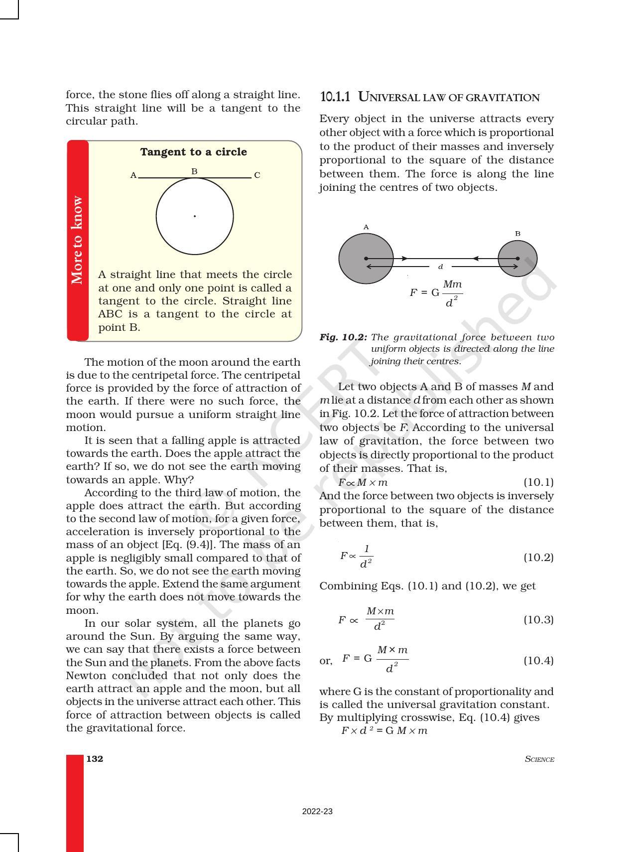 NCERT Book for Class 9 Science Chapter 10 Gravitation - Page 2