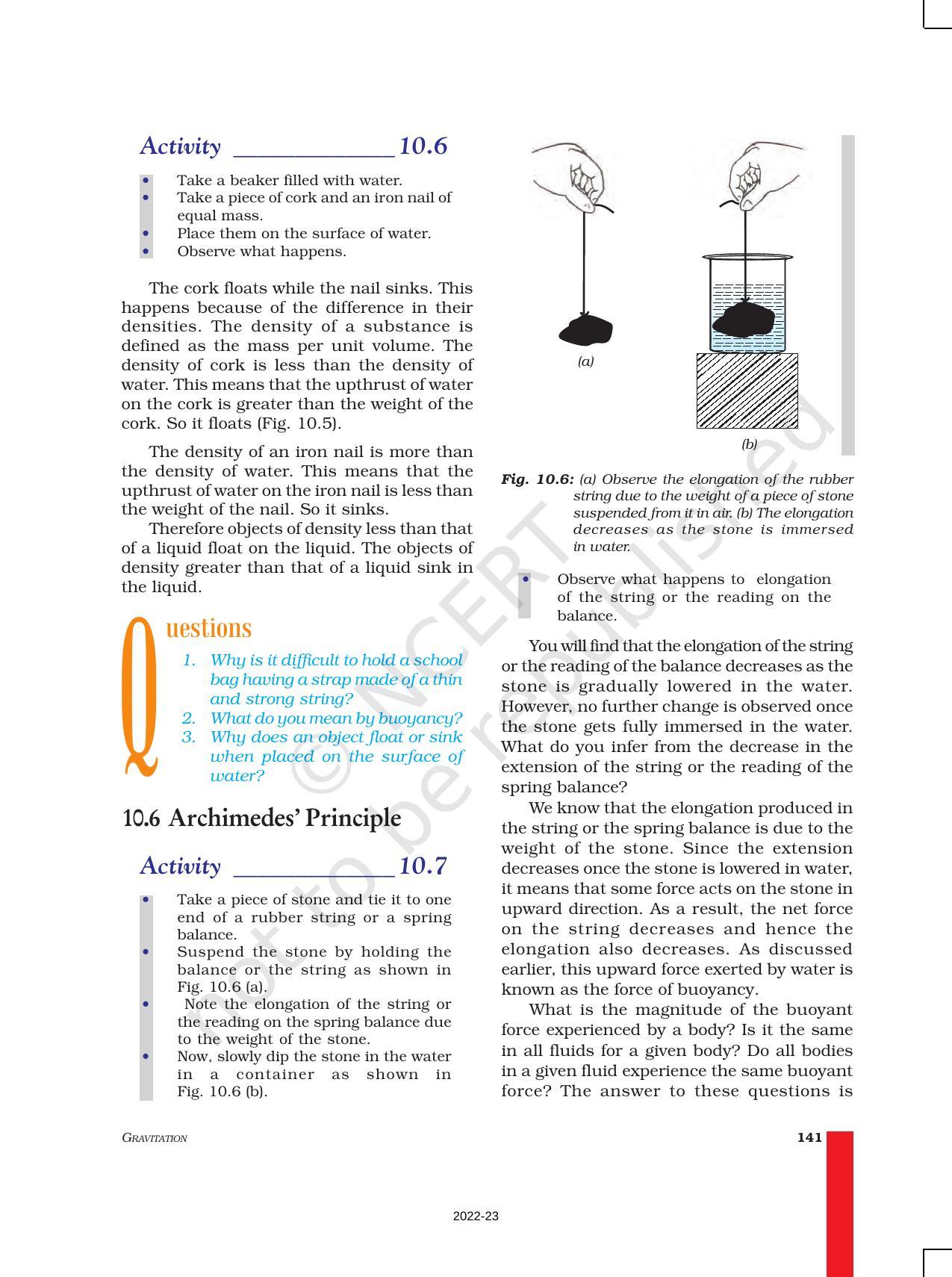 NCERT Book for Class 9 Science Chapter 10 Gravitation - Page 11