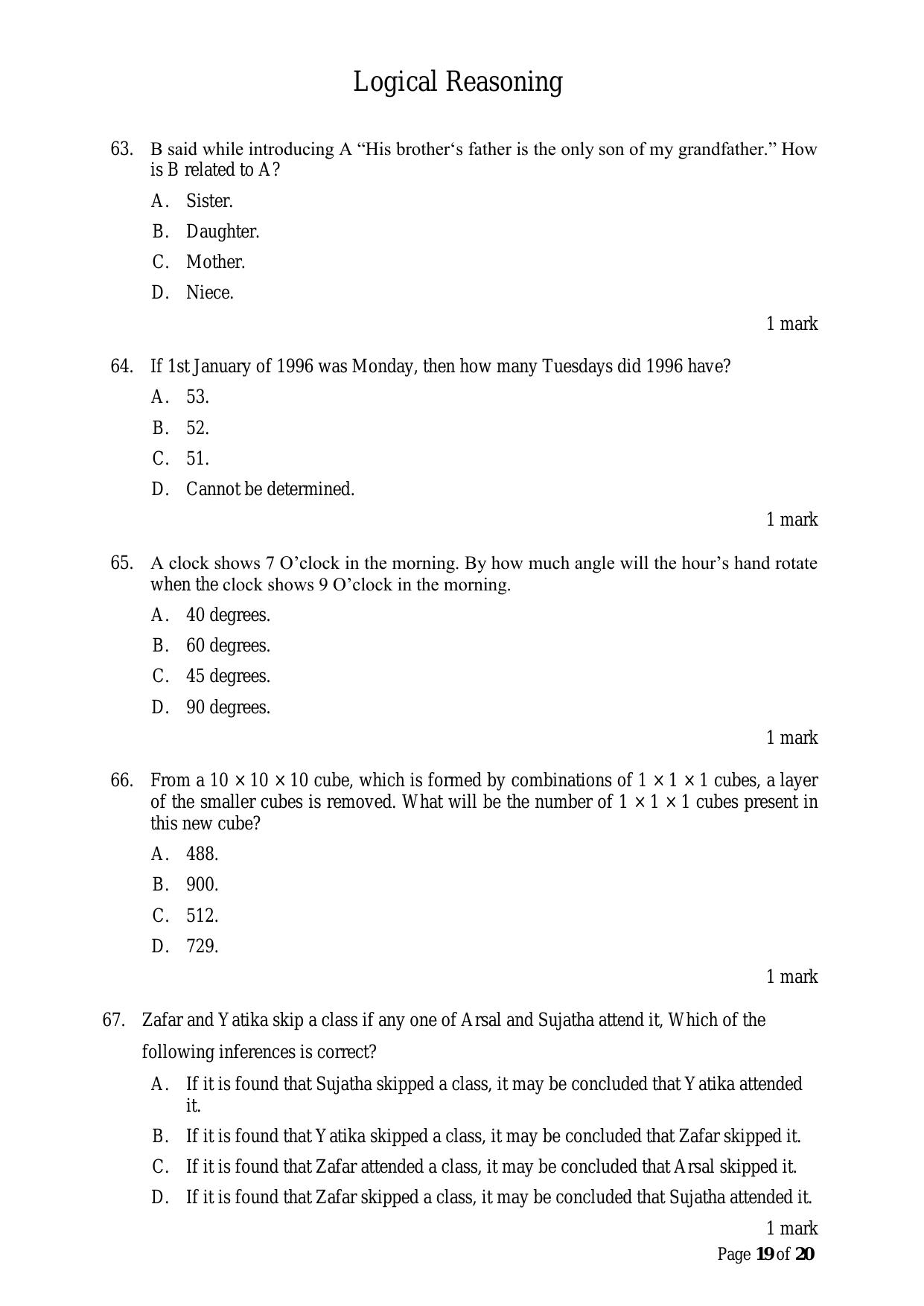 ACET June 2022 Question Papers - Page 19