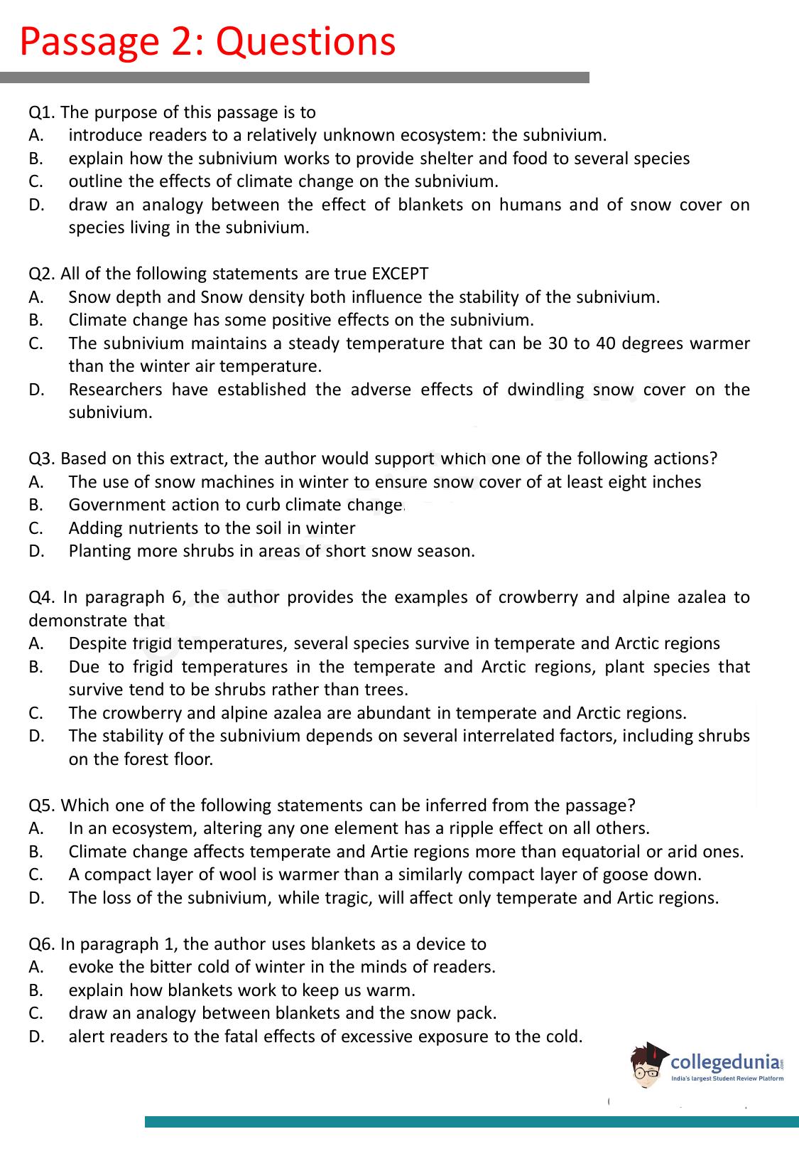 CAT 2017 CAT VARC Slot 2 Question Paper - Page 5