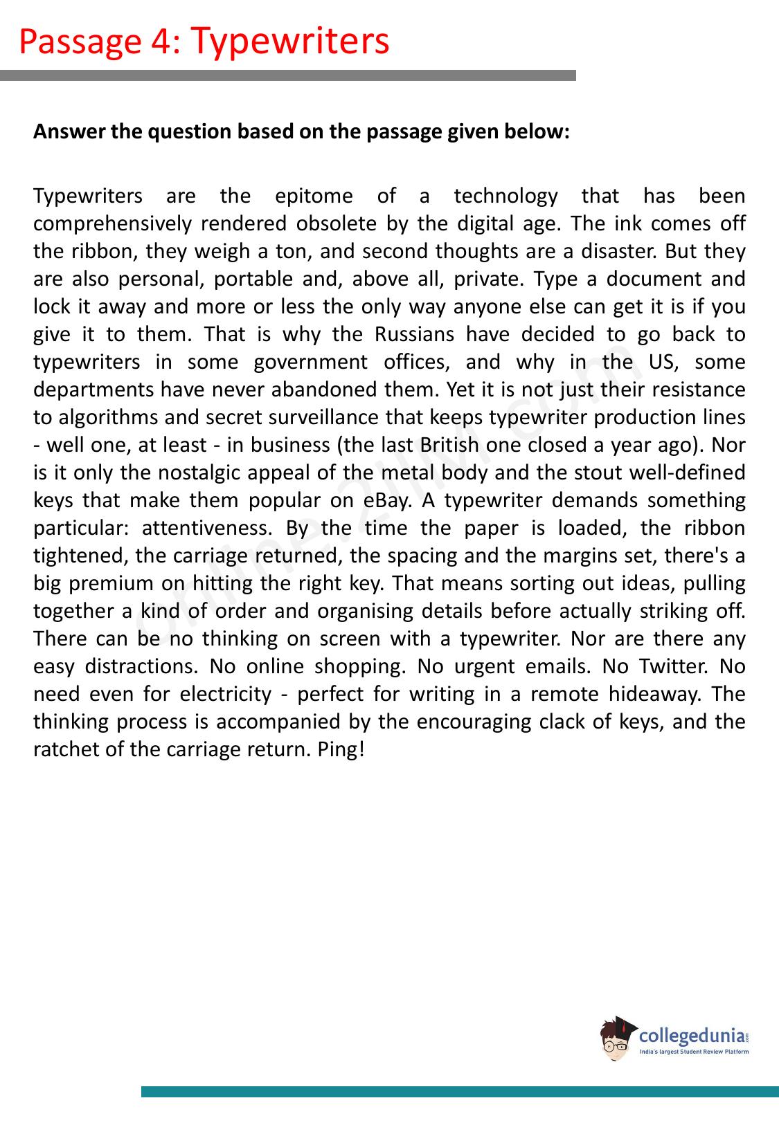 CAT 2017 CAT VARC Slot 2 Question Paper - Page 8