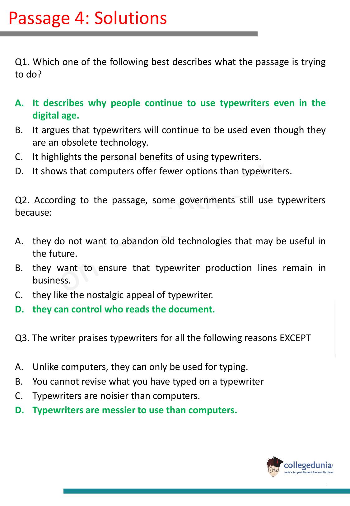 CAT 2017 CAT VARC Slot 2 Question Paper - Page 31