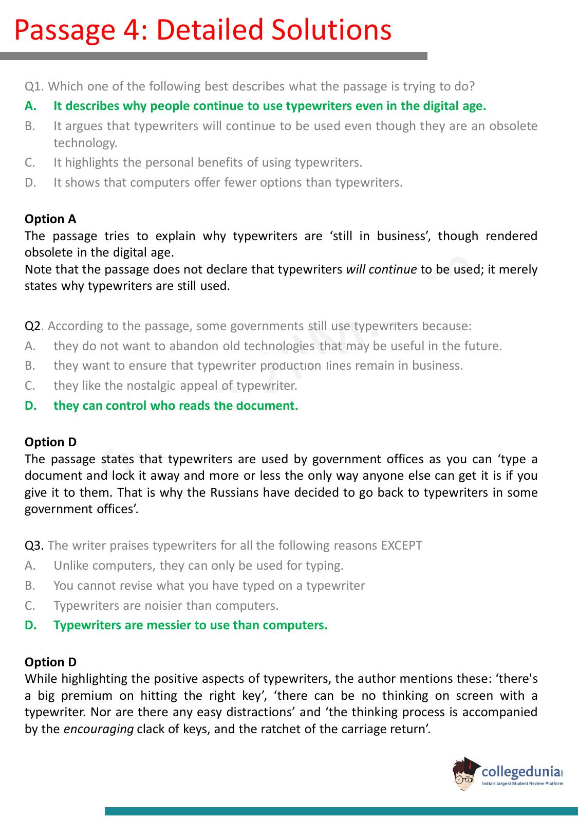 CAT 2017 CAT VARC Slot 2 Question Paper - Page 32