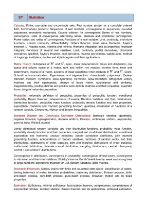 GATE Statistics Syllabus