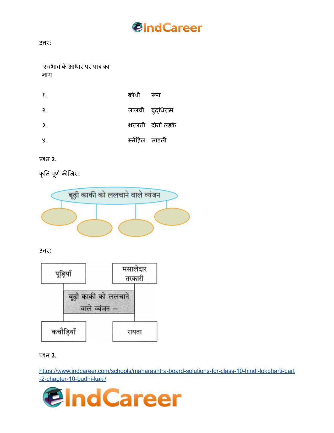 Maharashtra Board Solutions for Class 10- Hindi Lokbharti (Part 2): Chapter 10- बूढ़ी काकी - Page 3