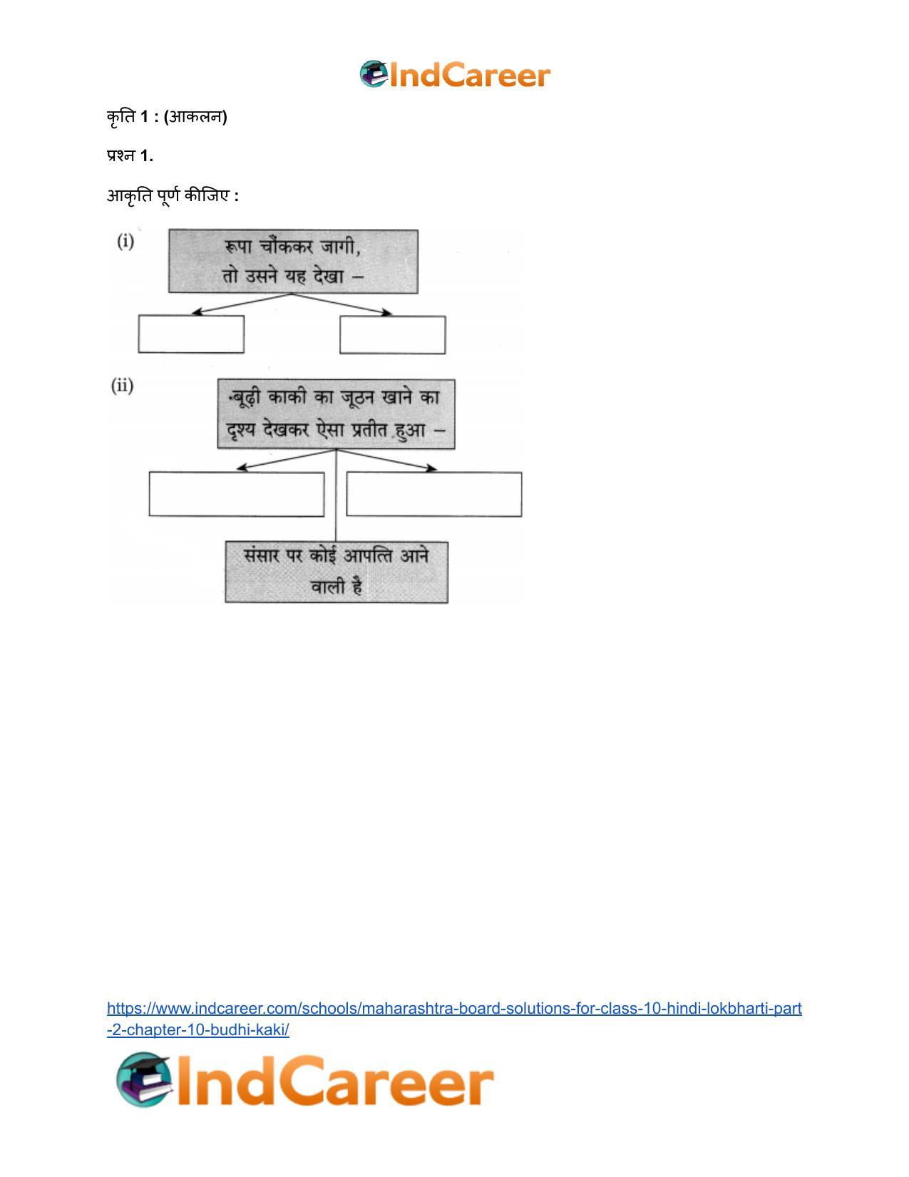 Maharashtra Board Solutions for Class 10- Hindi Lokbharti (Part 2): Chapter 10- बूढ़ी काकी - Page 24