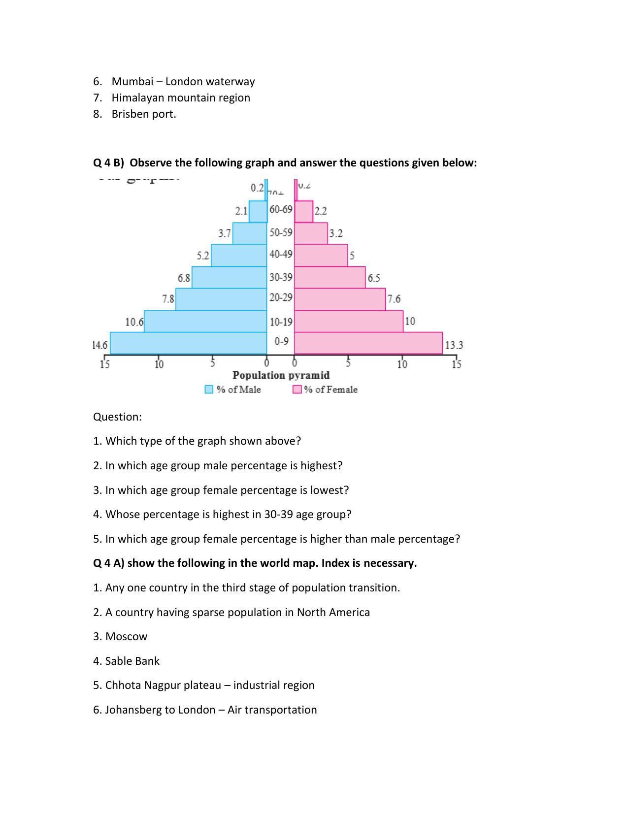 Maharashtra Board Class 12 Geography Sample Papers - Page 30