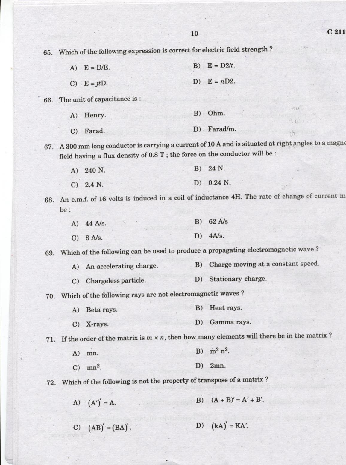CUCAT 2022 M.Sc.Computer Science Question Paper - Page 10