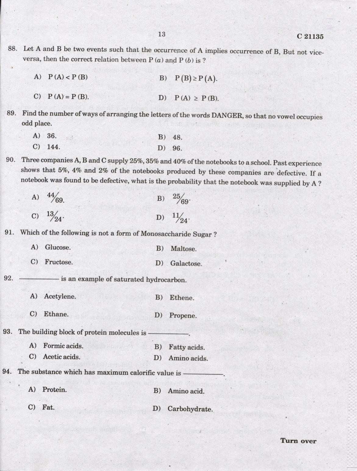 CUCAT 2022 M.Sc.Computer Science Question Paper - Page 13