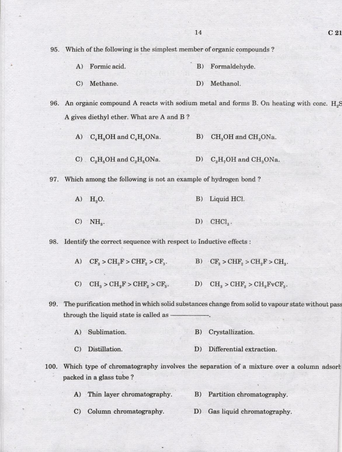 CUCAT 2022 M.Sc.Computer Science Question Paper - Page 14