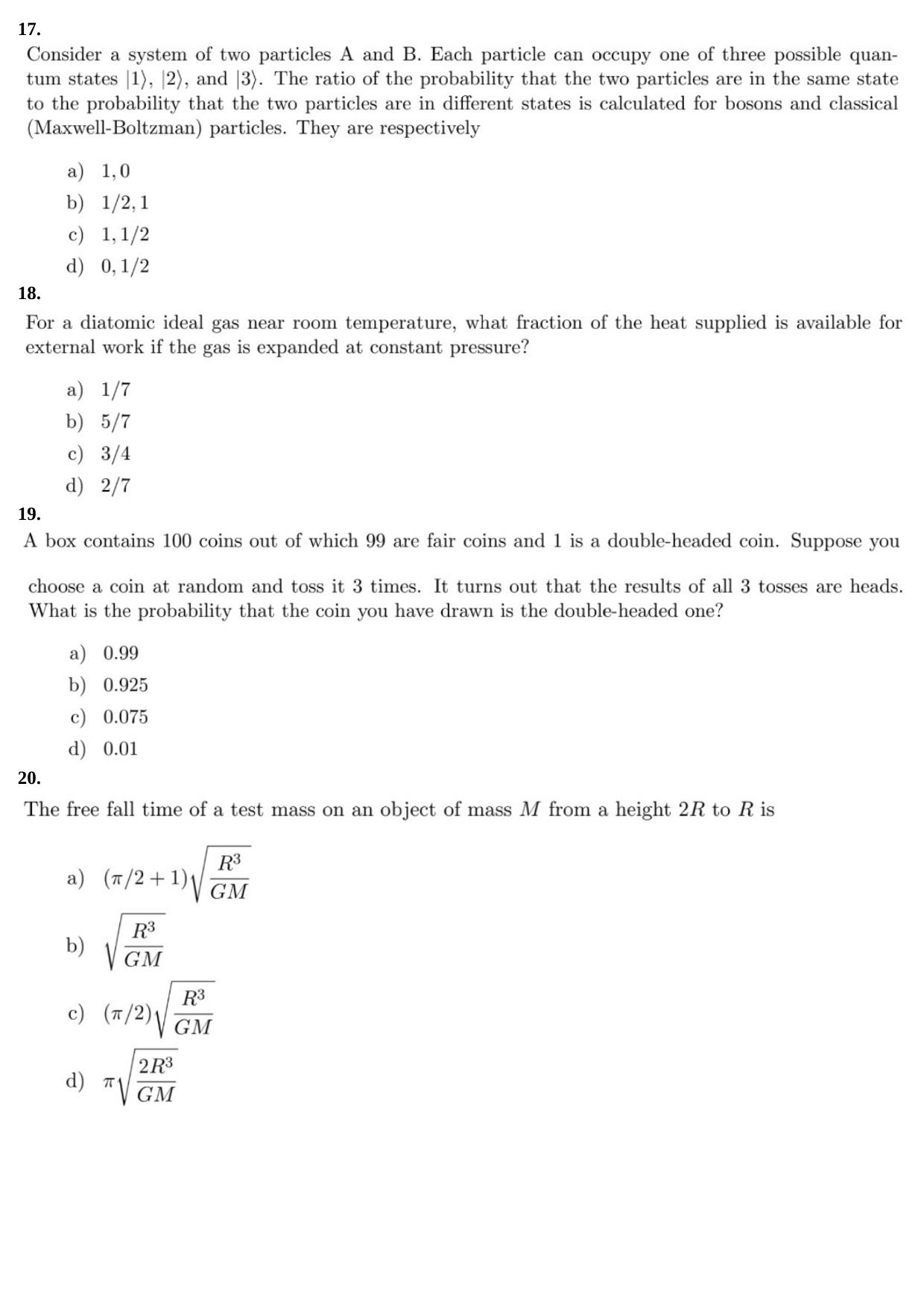 JEST 2013 Physics Question Paper with Answer key - Page 5