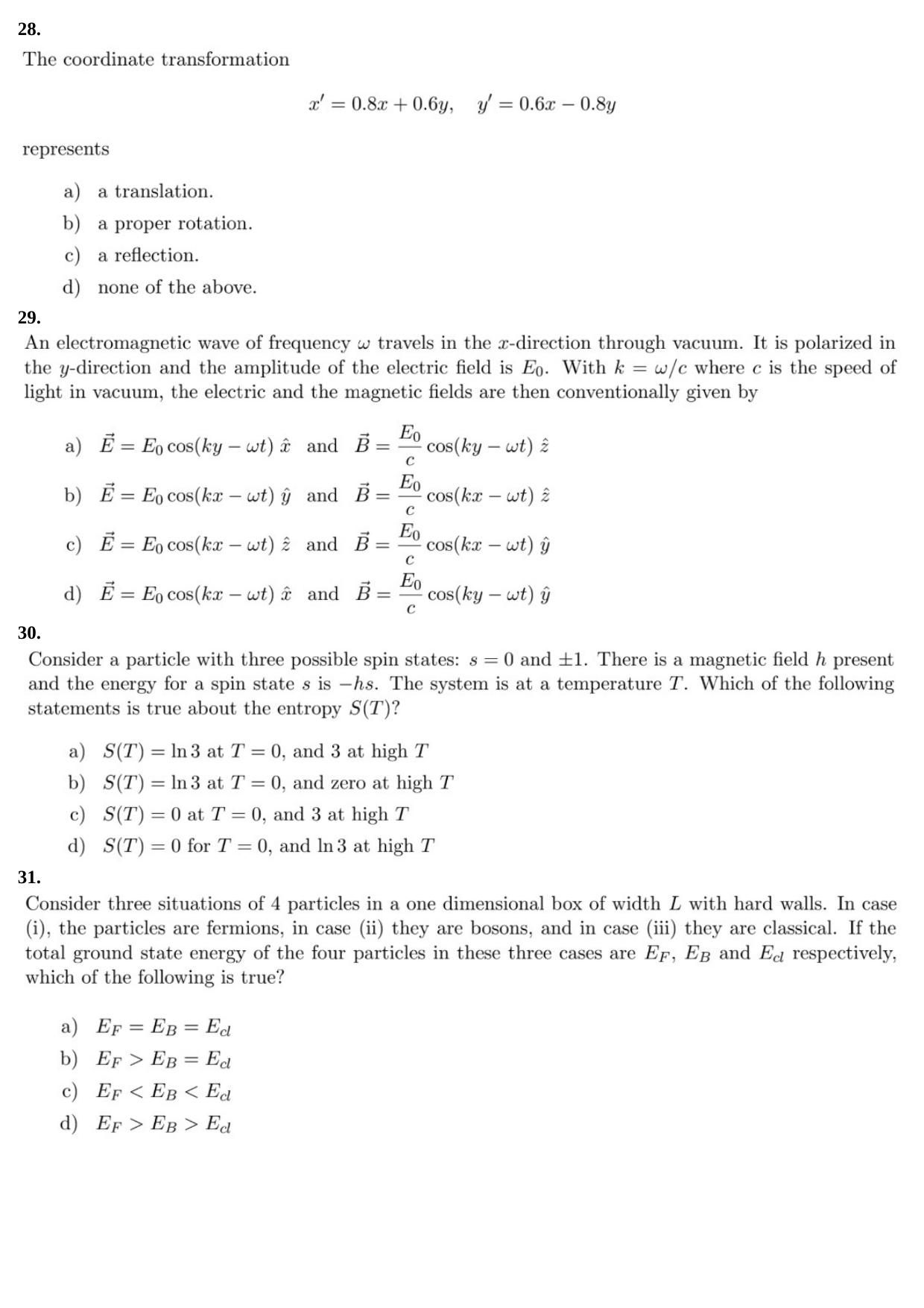 JEST 2013 Physics Question Paper with Answer key - Page 8