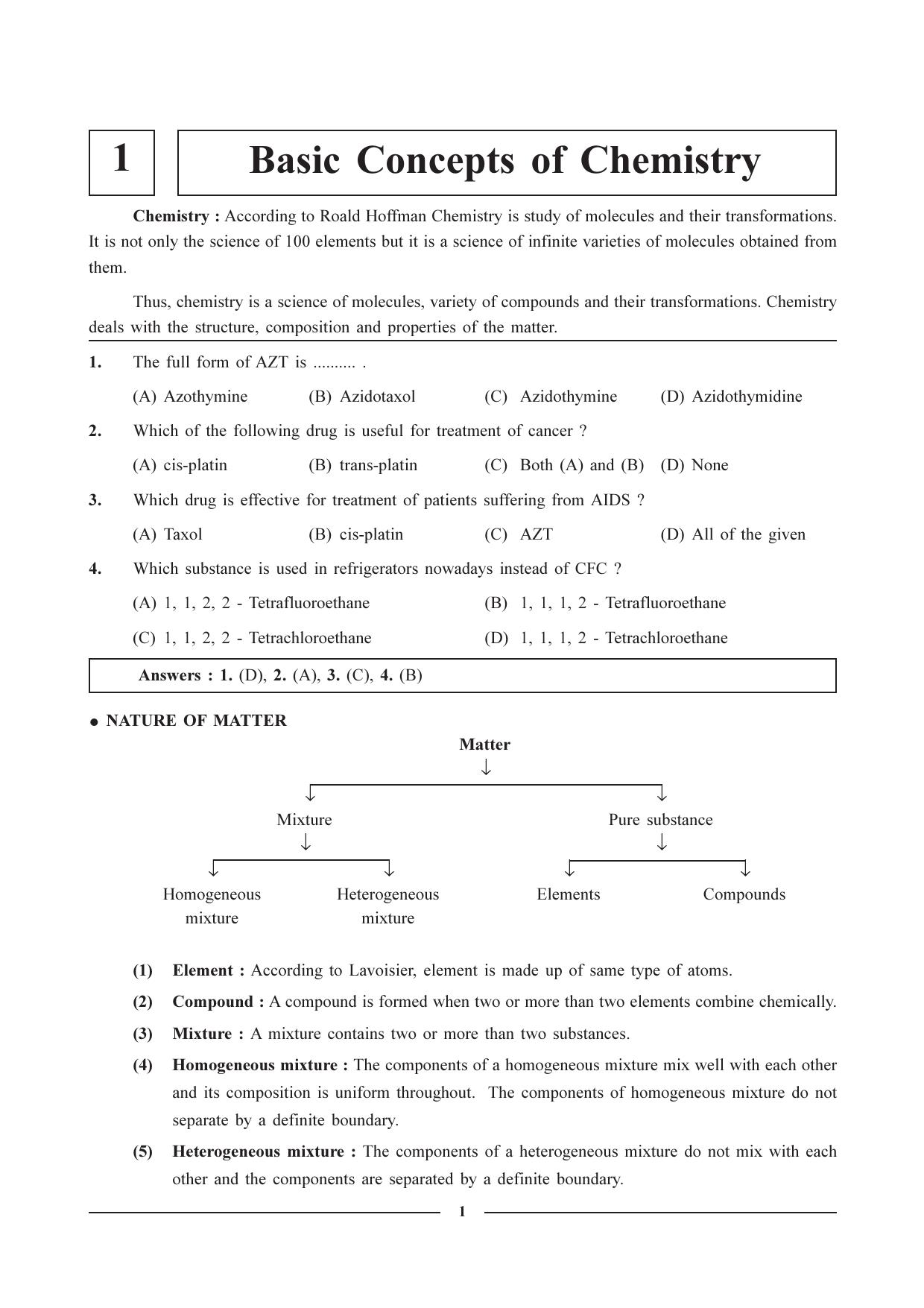 GSEB HSC Chemistry Question Paper (English Medium)- Chapter-1 - Page 1