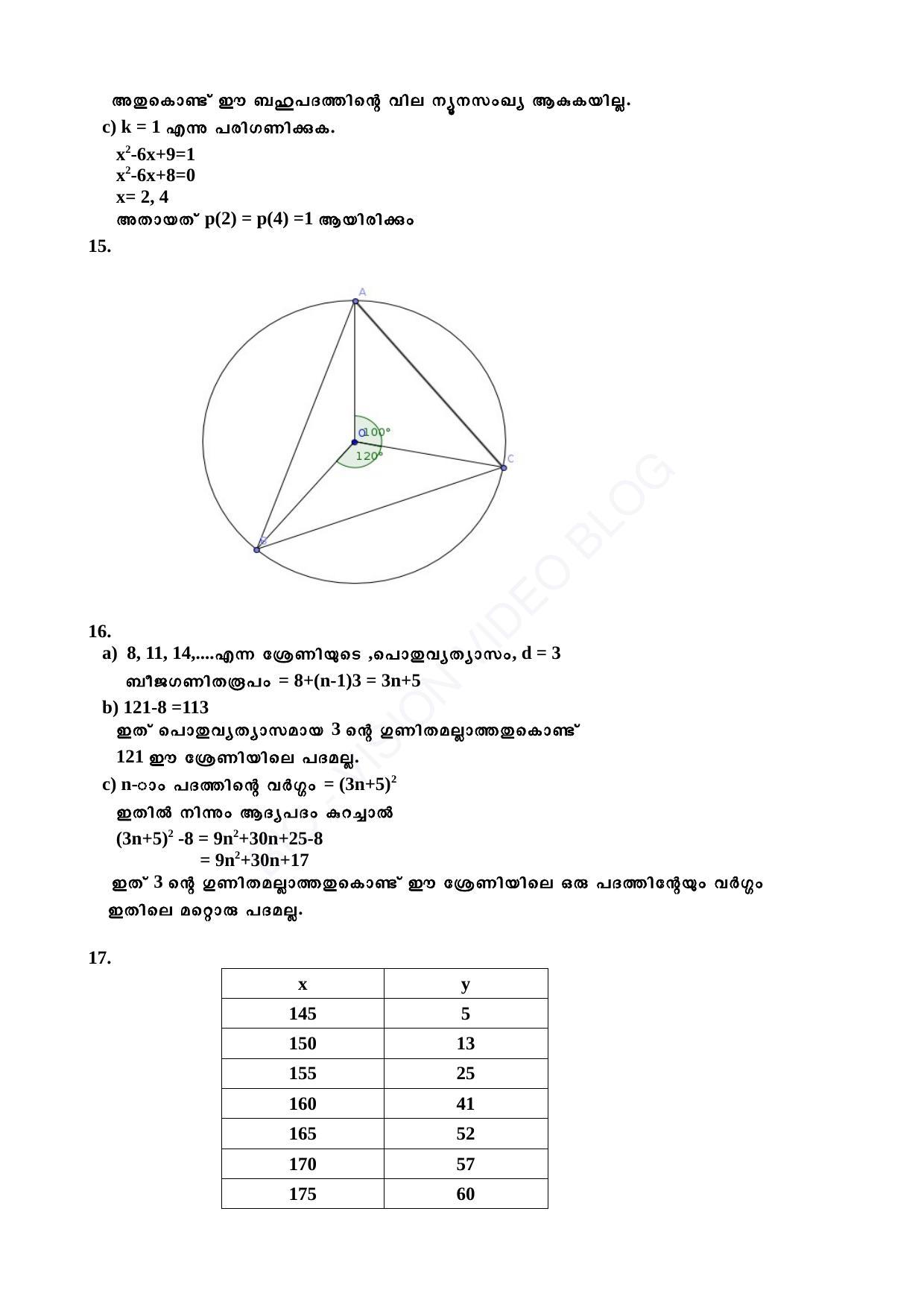 Kerala SSLC 2014 Maths Answer key (MM) - Page 4