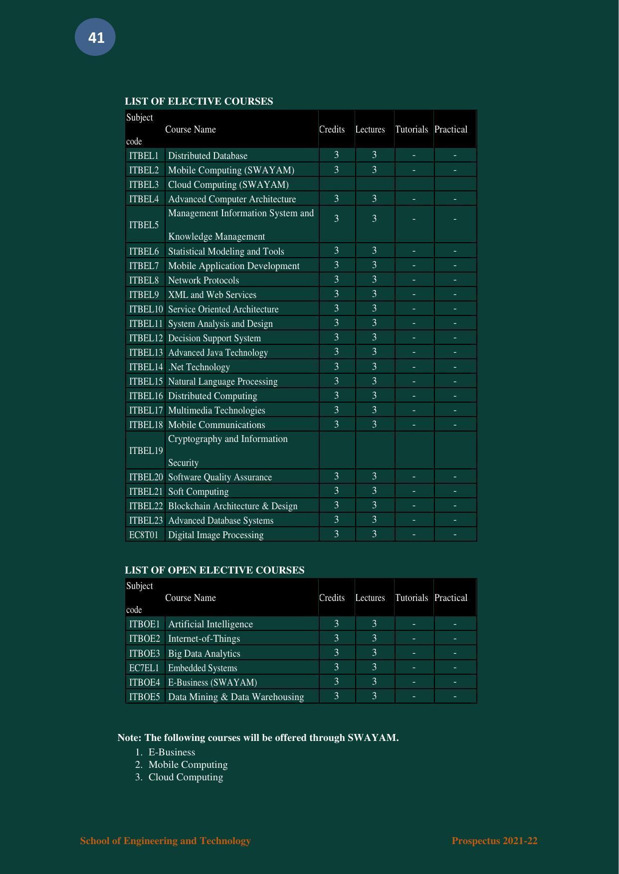 Nagaland University, Kohima B.tech Brochure 2021-22 - Page 41