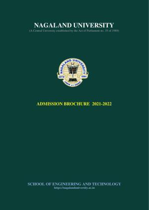 Nagaland University, Kohima B.tech Brochure 2021-22