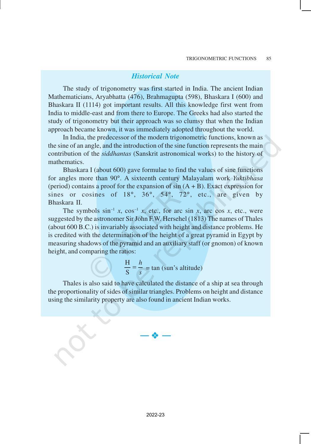 NCERT Book for Class 11 Maths Chapter 3 Trigonometric Functions - Page 37