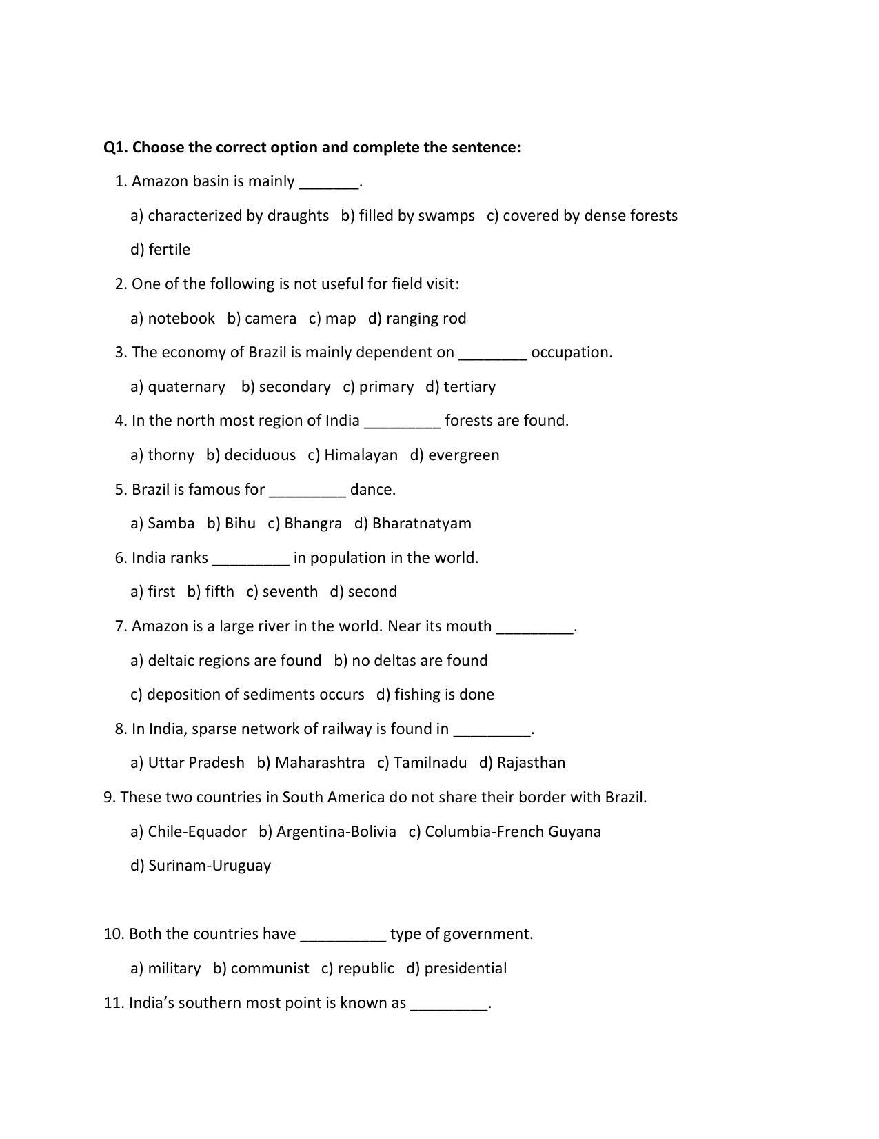 Maharashtra Board Class 10 Geography (English Medium) 2023 Question Bank - Page 2
