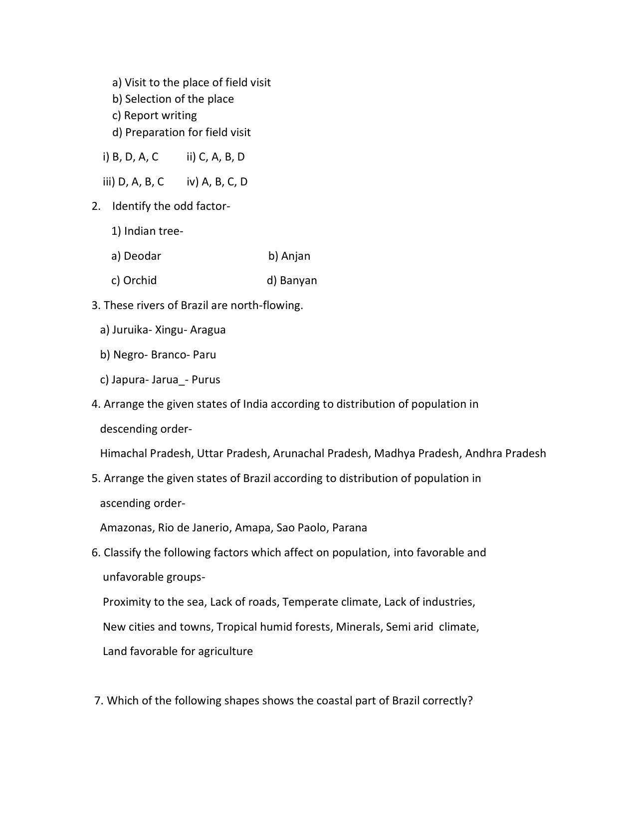Maharashtra Board Class 10 Geography (English Medium) 2023 Question Bank - Page 8