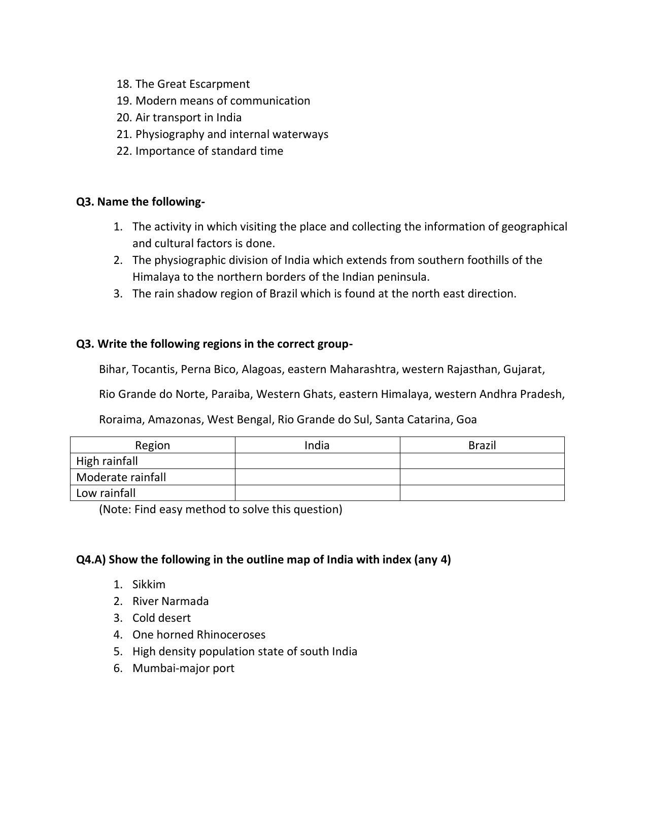 Maharashtra Board Class 10 Geography (English Medium) 2023 Question Bank - Page 12