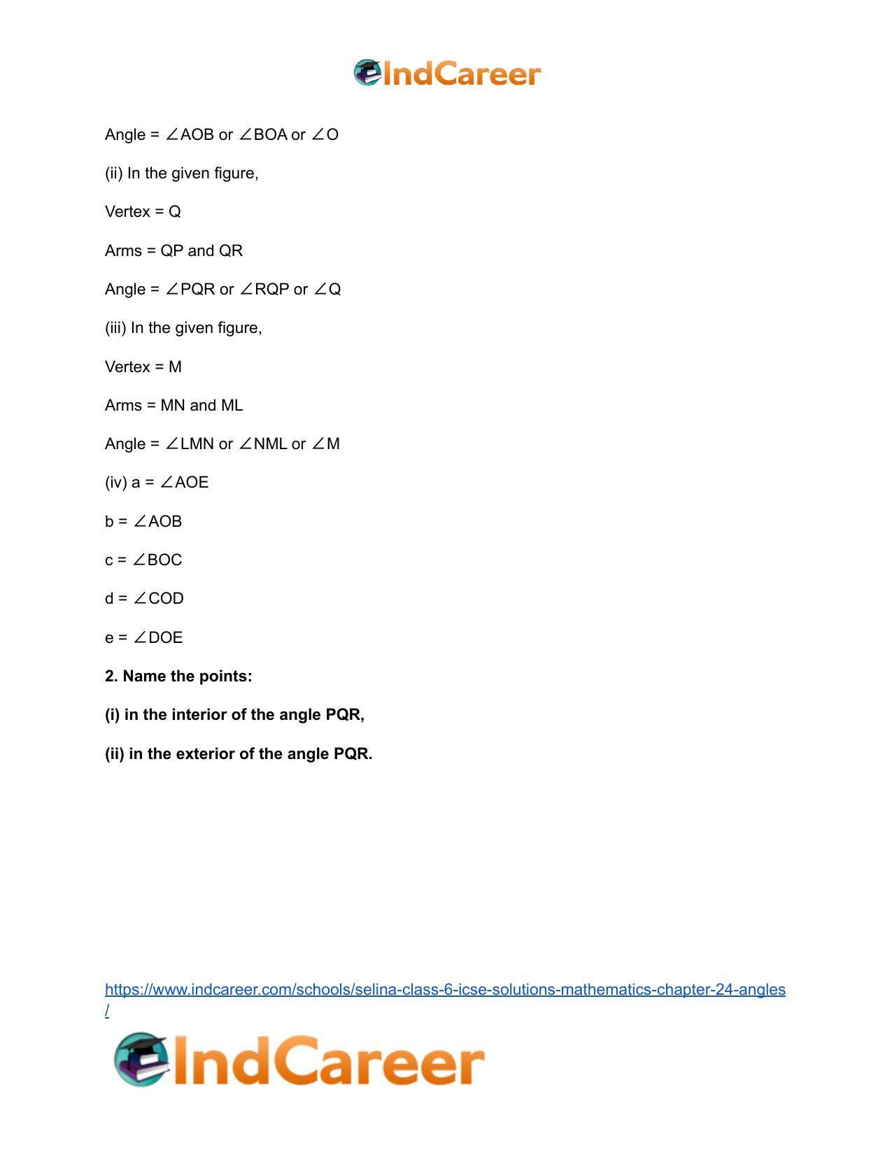 Selina Class 6 ICSE Solutions Mathematics : Chapter 24- Angles - Page 5