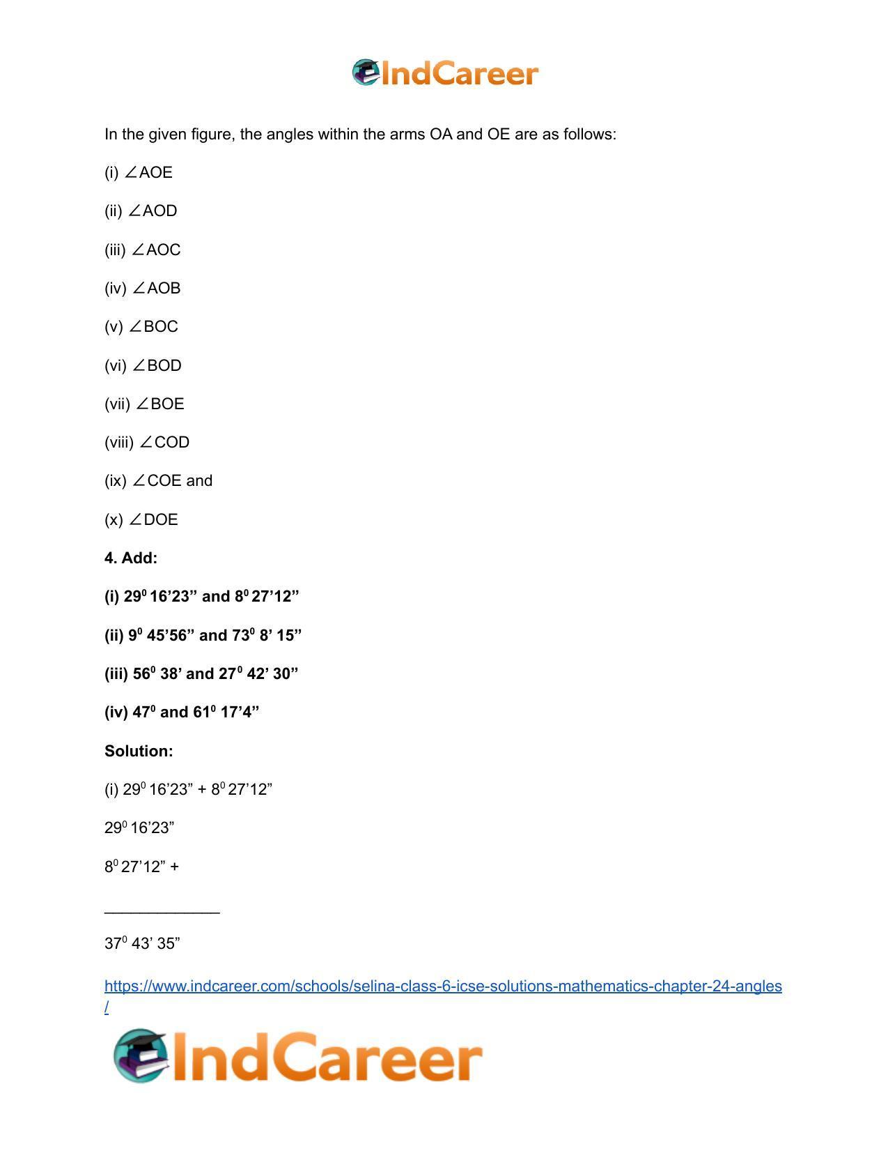Selina Class 6 ICSE Solutions Mathematics : Chapter 24- Angles - Page 7