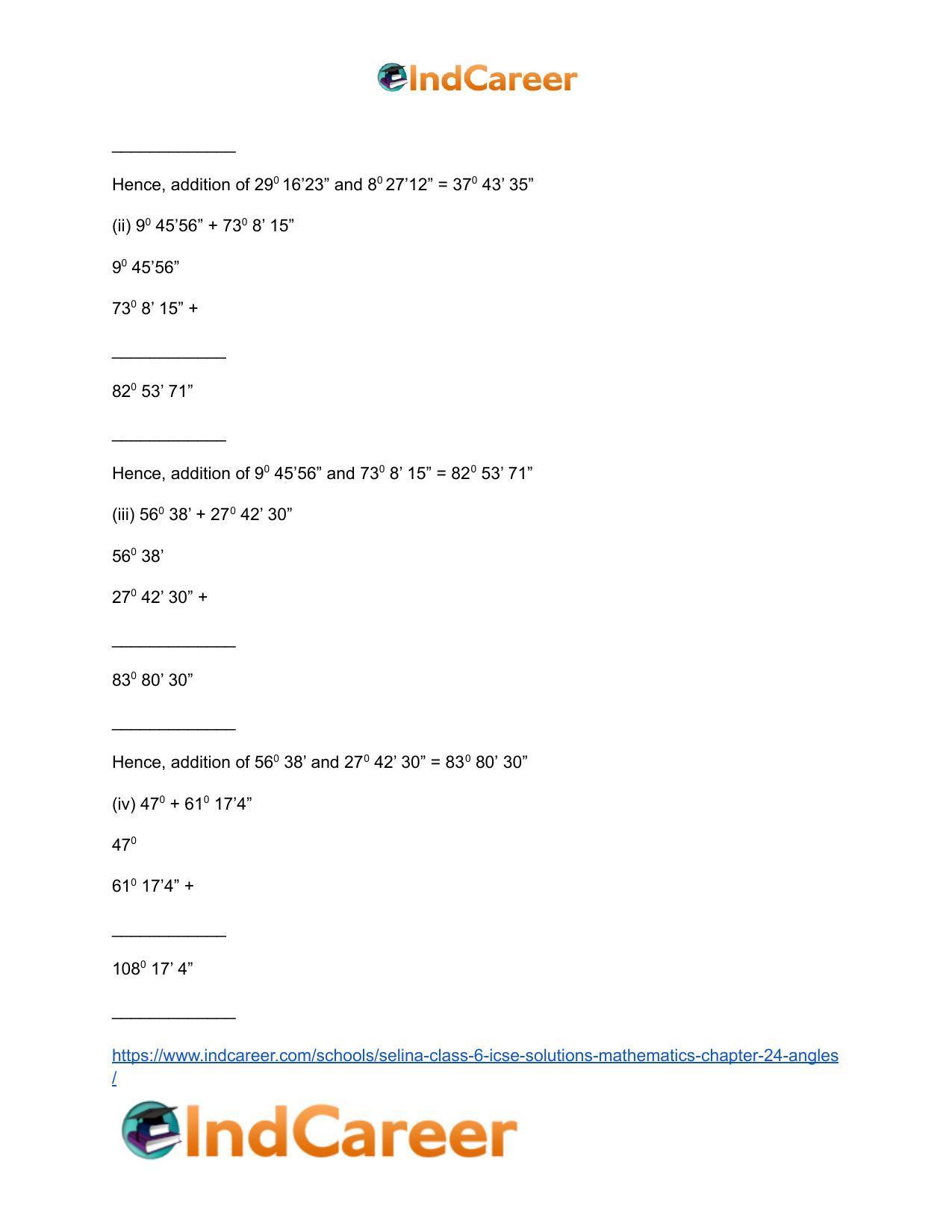 Selina Class 6 ICSE Solutions Mathematics : Chapter 24- Angles - Page 8