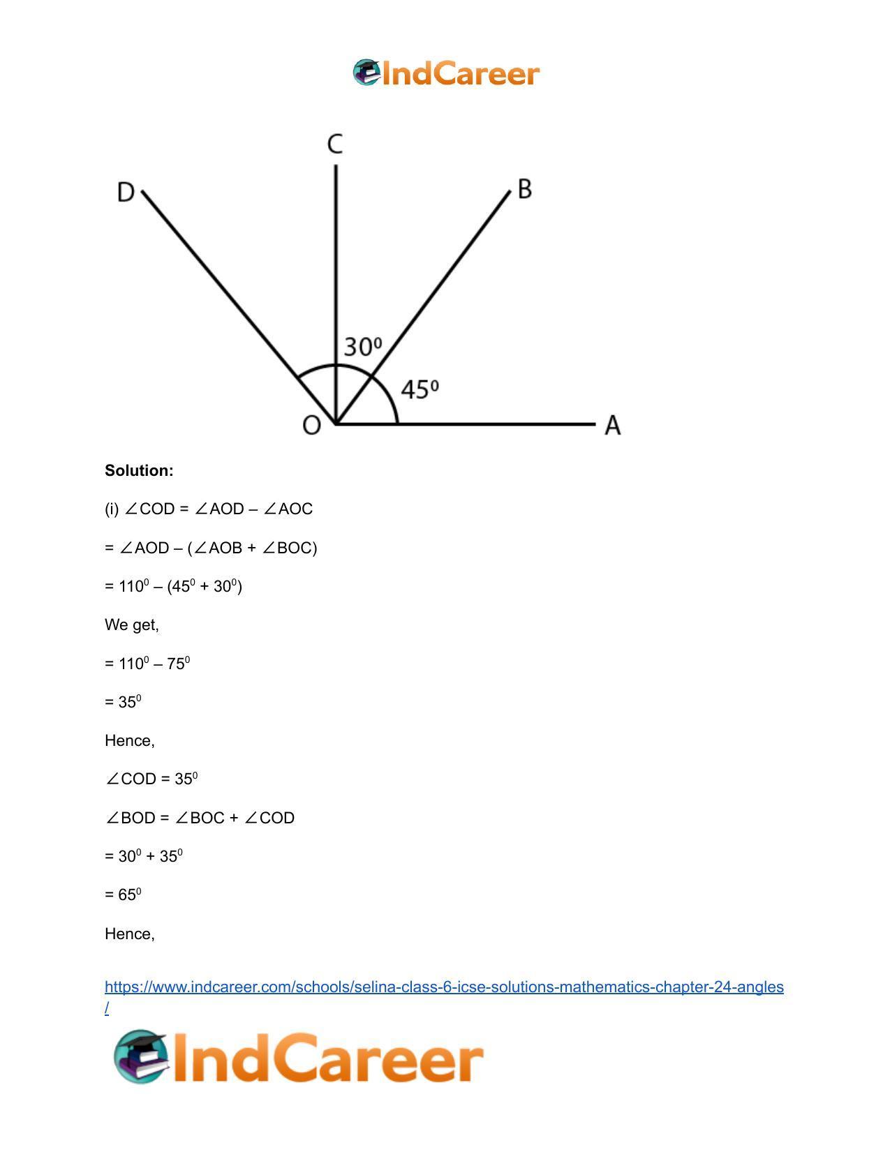Selina Class 6 ICSE Solutions Mathematics : Chapter 24- Angles - Page 24