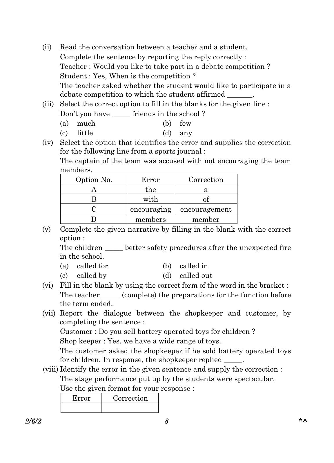 CBSE Class 10 2-6-2_English Language And Literature 2023 Question Paper - Page 8