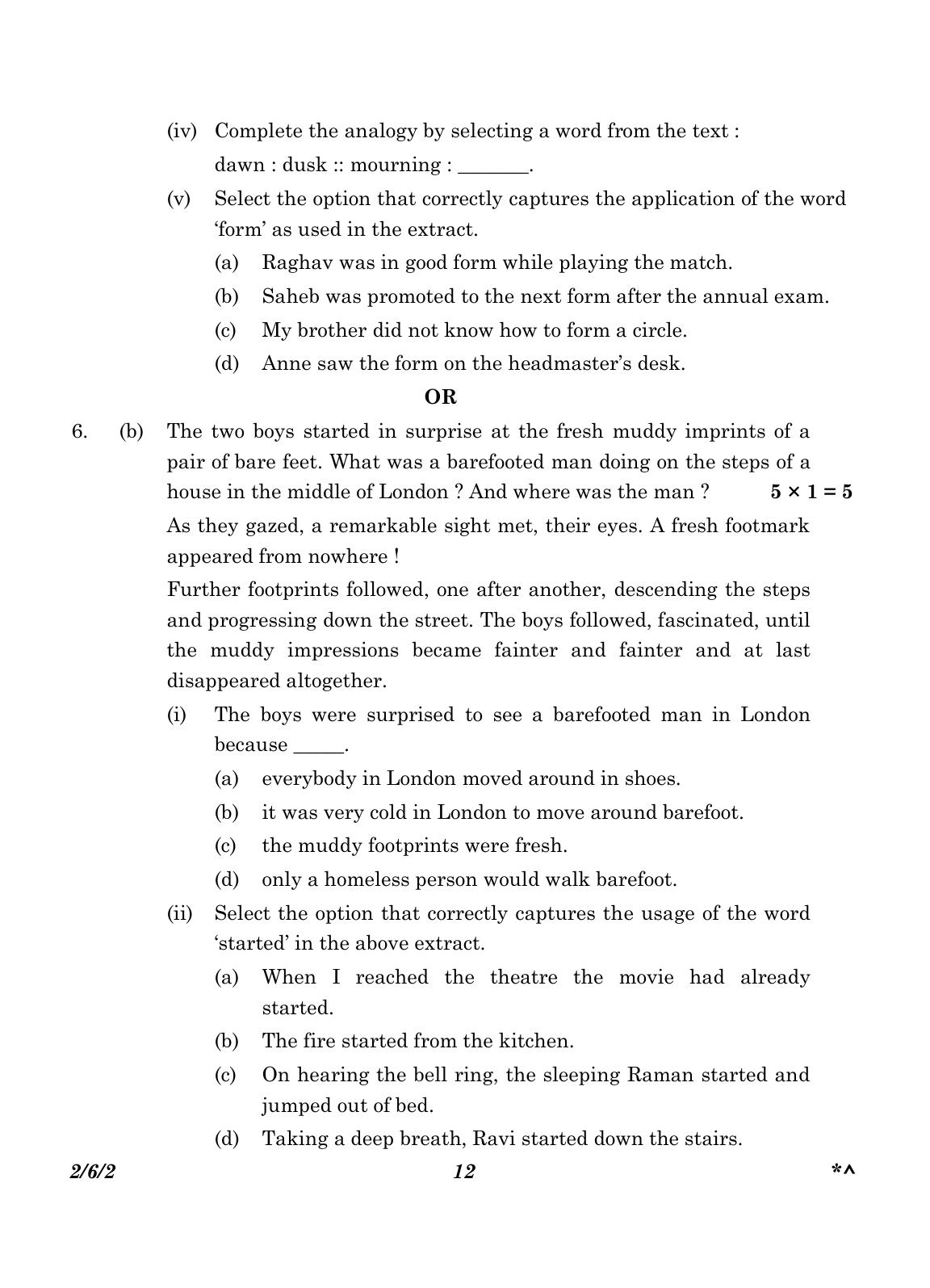 CBSE Class 10 2-6-2_English Language And Literature 2023 Question Paper - Page 12