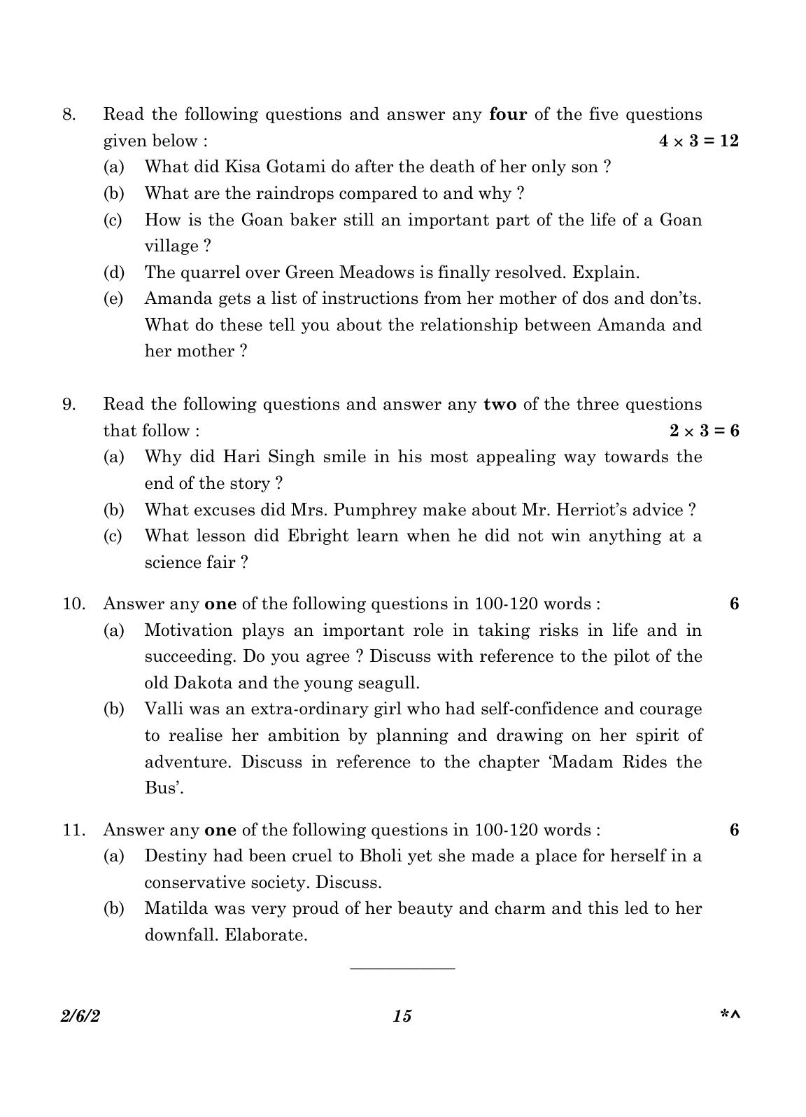 CBSE Class 10 2-6-2_English Language And Literature 2023 Question Paper - Page 15