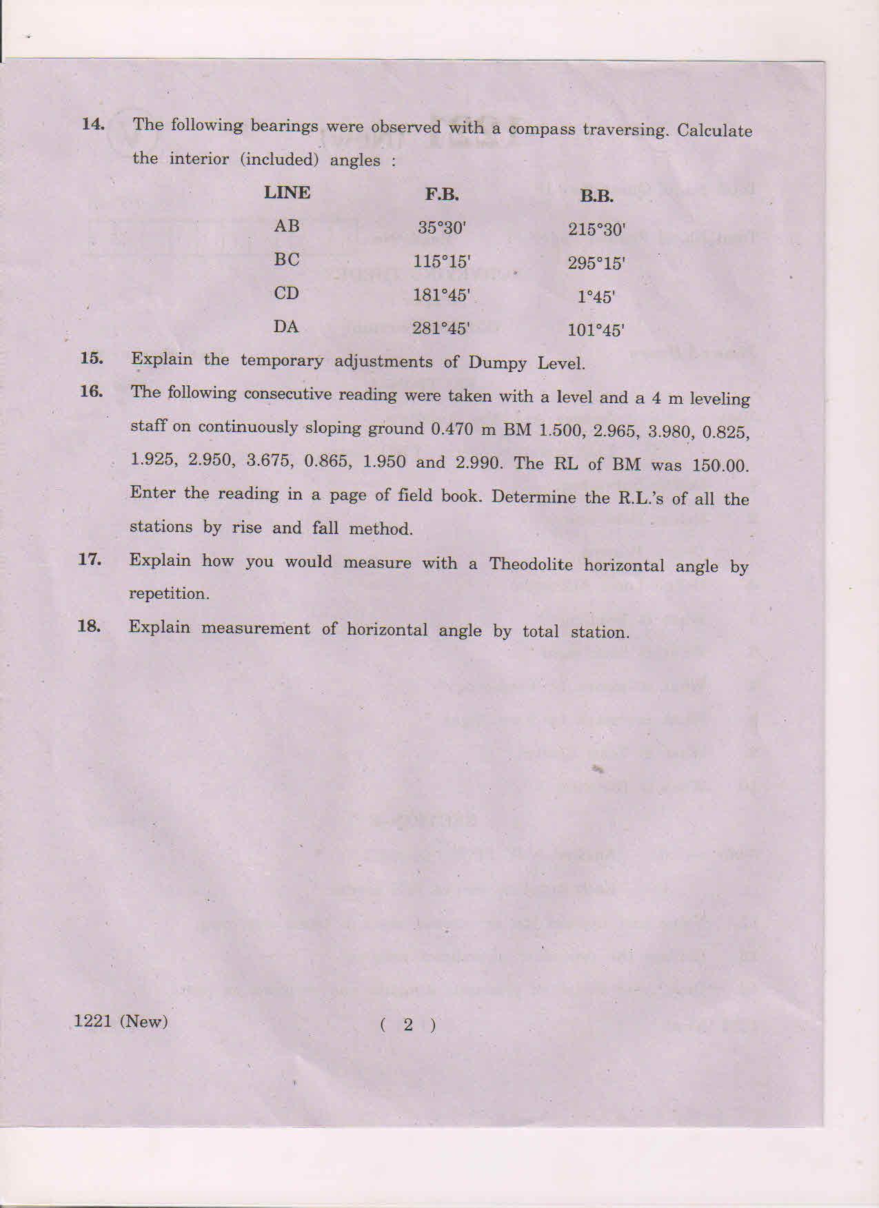 AP Inter 1st Year Surveying Theory-I (New) March-2019-Vocational Question Paper - Page 2