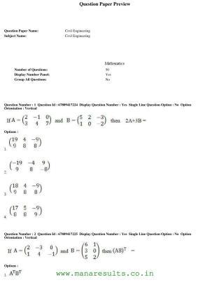 AP ECET 2018 - Civil Engineering Old Previous Question Papers
