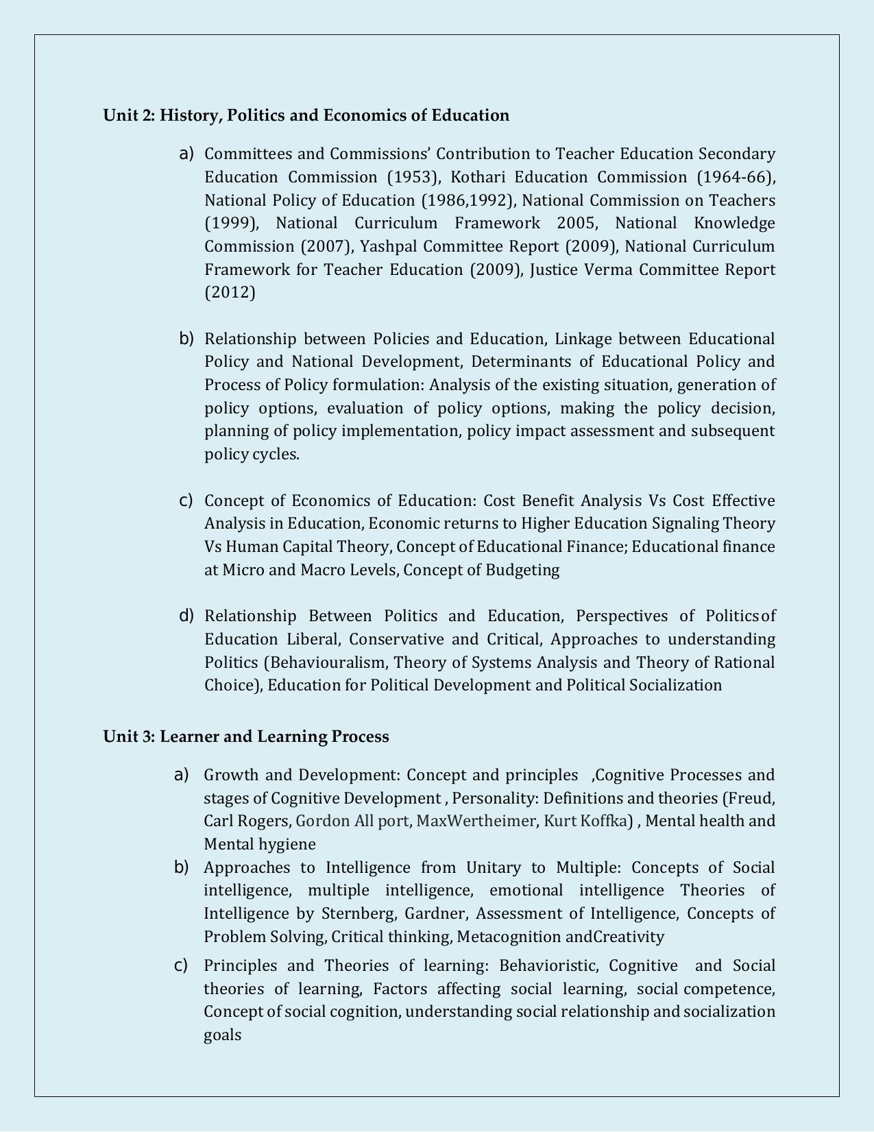 NTA PhD Entrance Exam Education Syllabus - Page 2