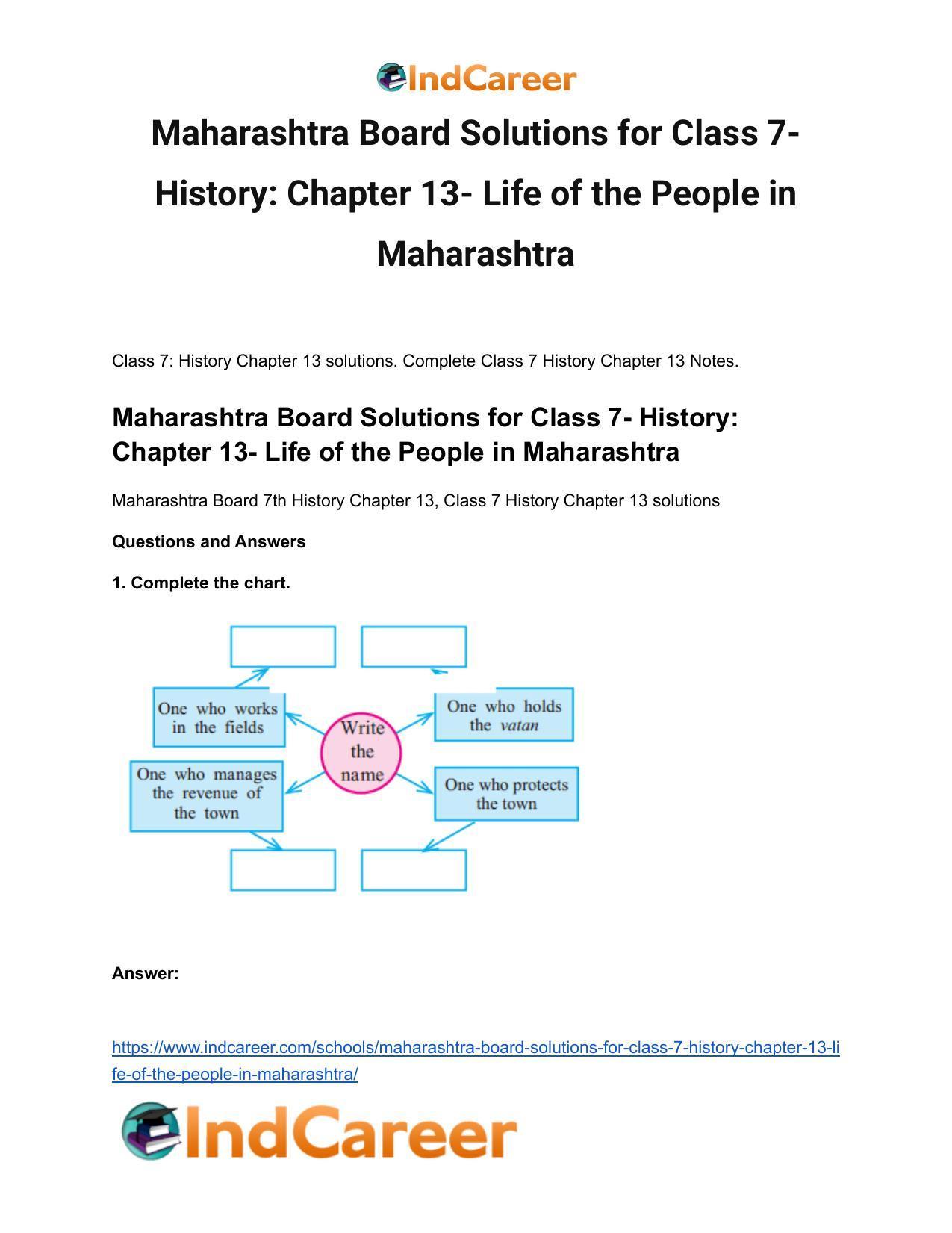 Maharashtra Board Solutions for Class 7- History: Chapter 13- Life of the People in Maharashtra - Page 2