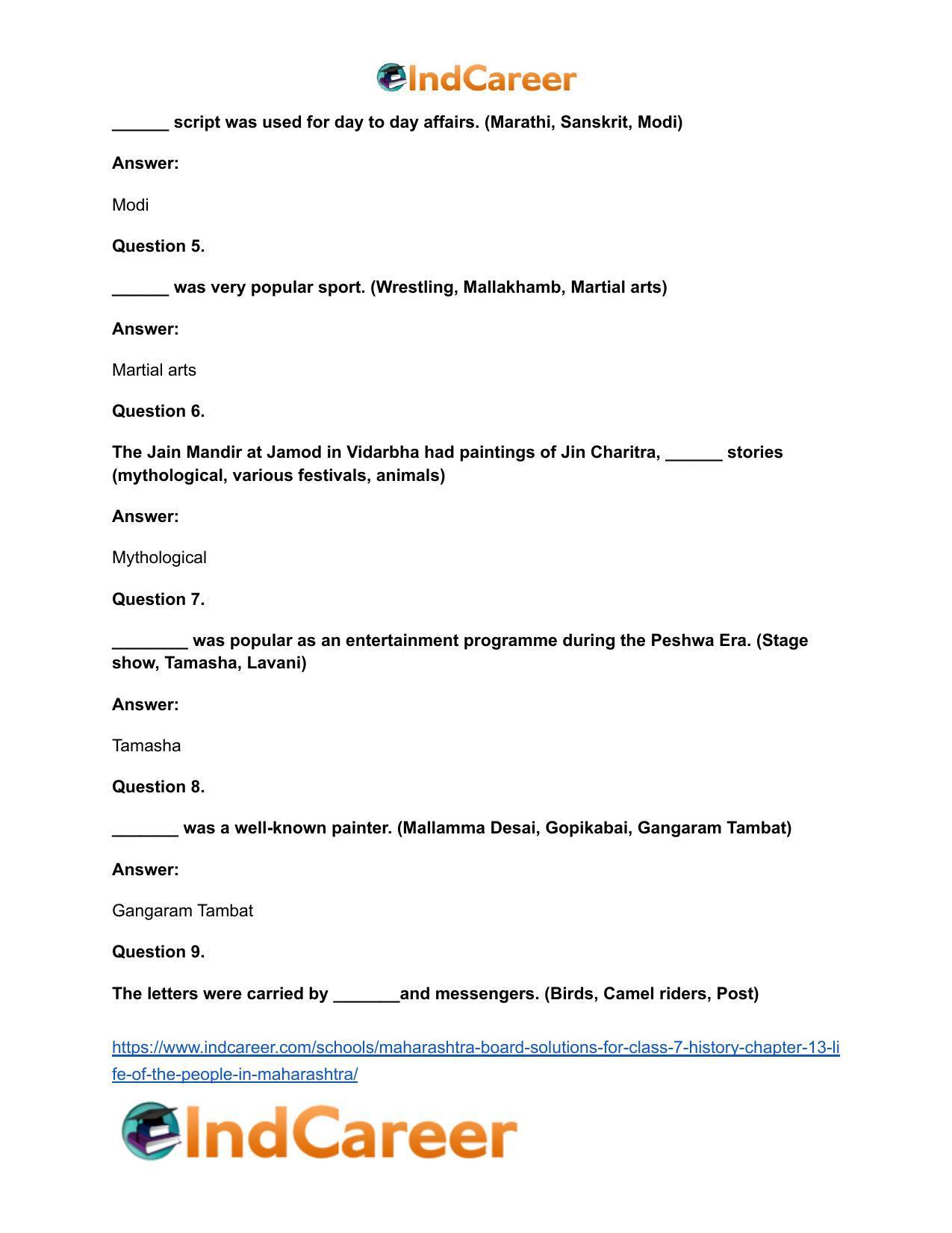 Maharashtra Board Solutions for Class 7- History: Chapter 13- Life of the People in Maharashtra - Page 6