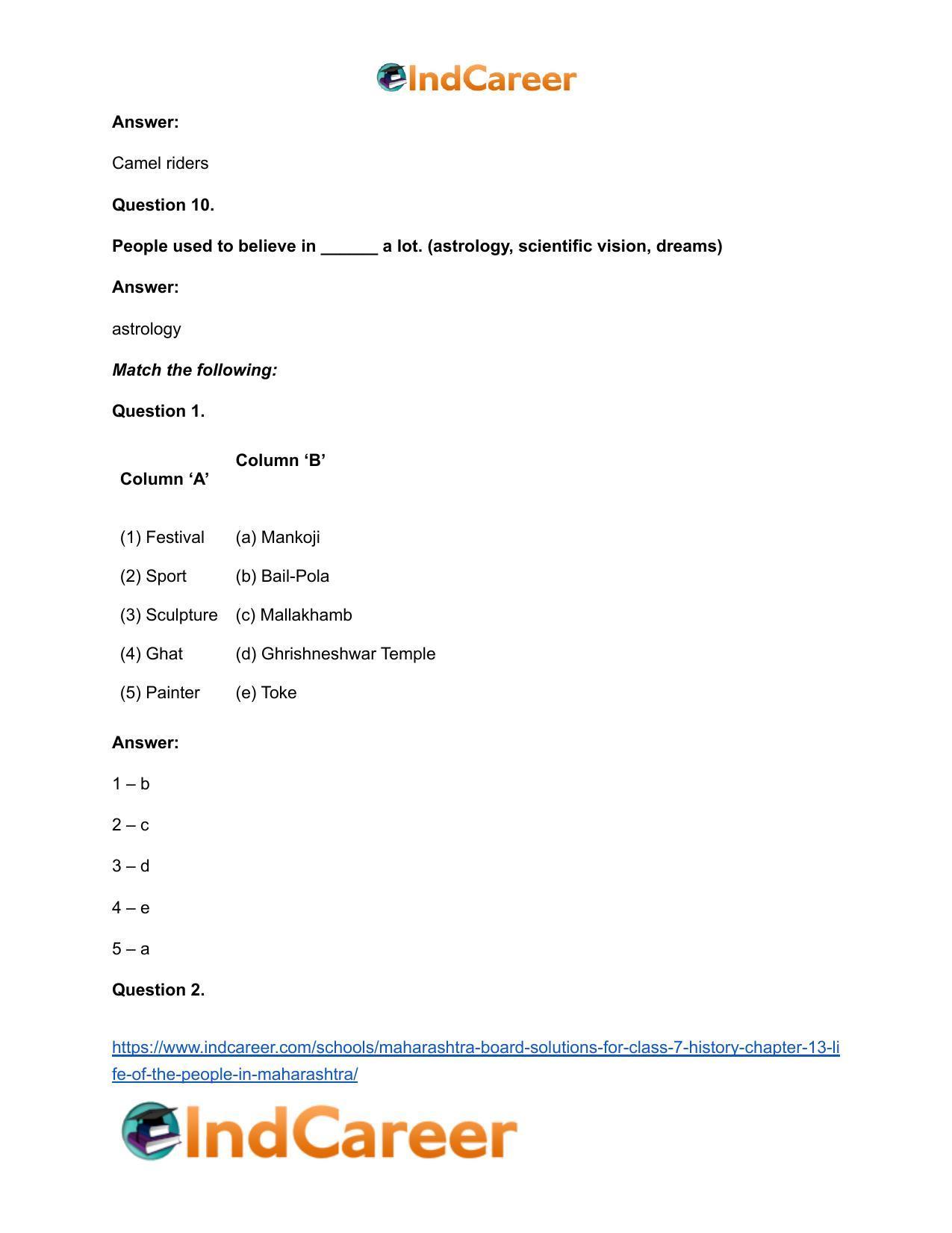 Maharashtra Board Solutions for Class 7- History: Chapter 13- Life of the People in Maharashtra - Page 7