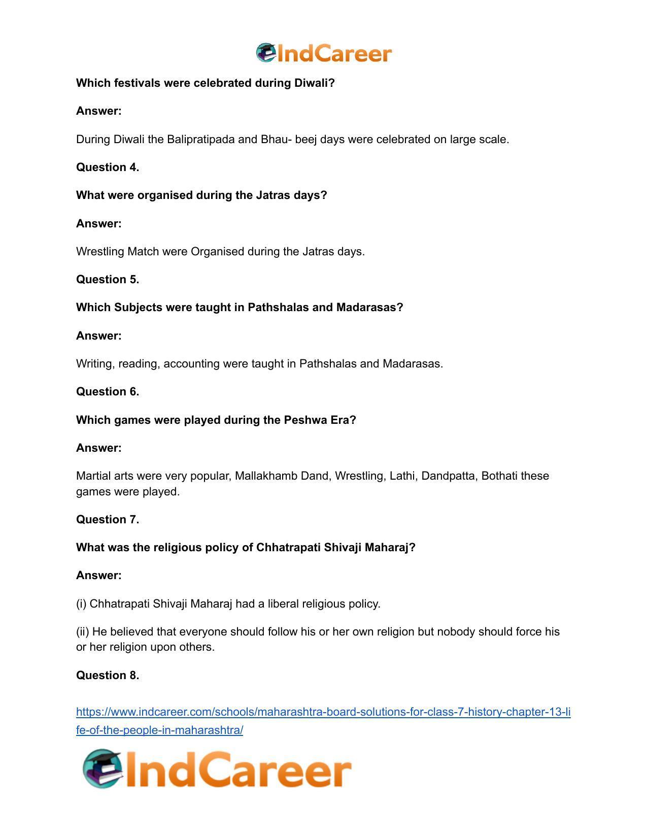 Maharashtra Board Solutions for Class 7- History: Chapter 13- Life of the People in Maharashtra - Page 9