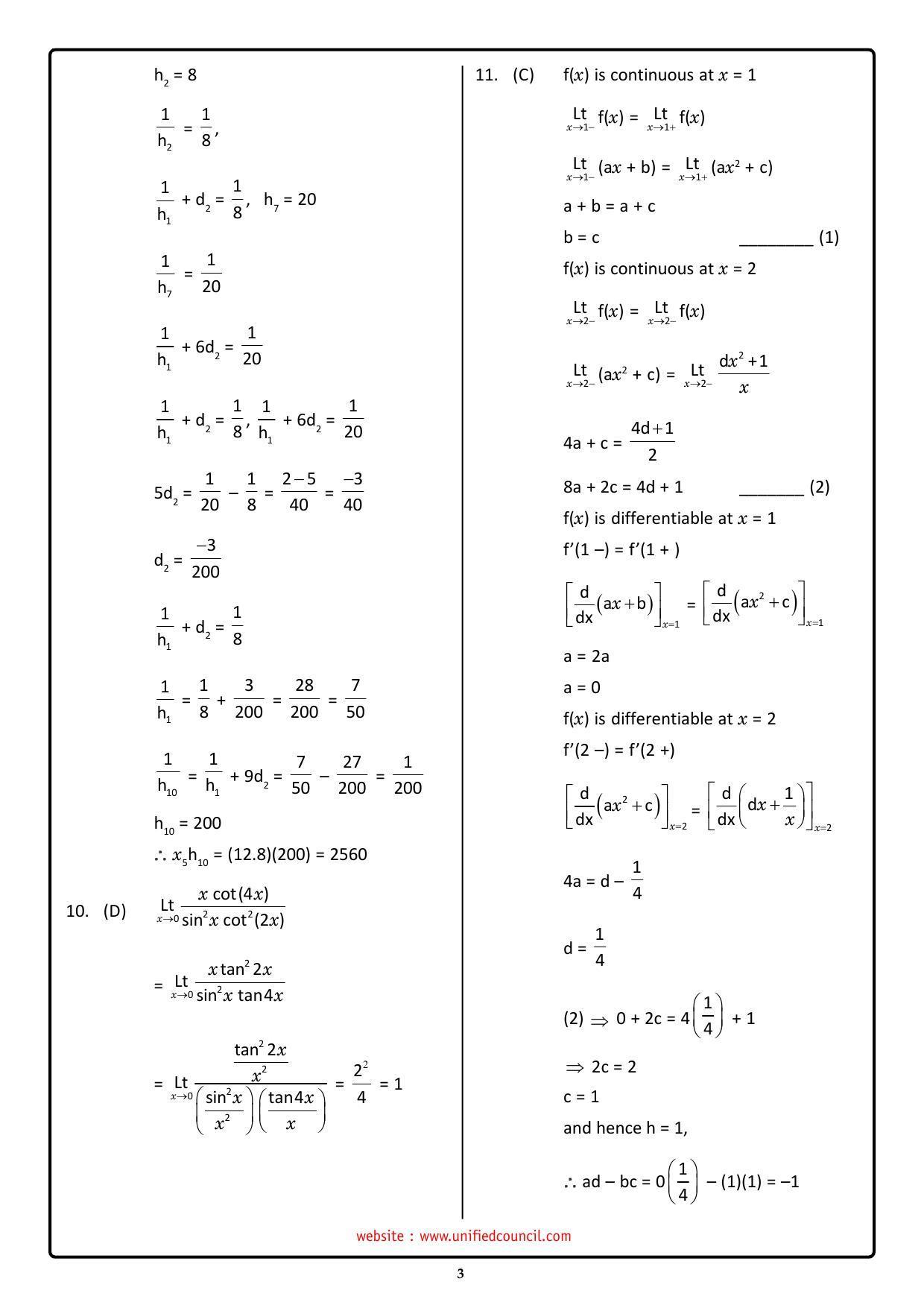 NSTSE 2023 Class 11 PCM Answer Key (Paper Code 487) - Page 3