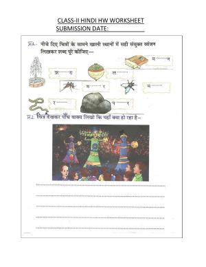 Worksheets for Class 2 Hindi Assignment 37