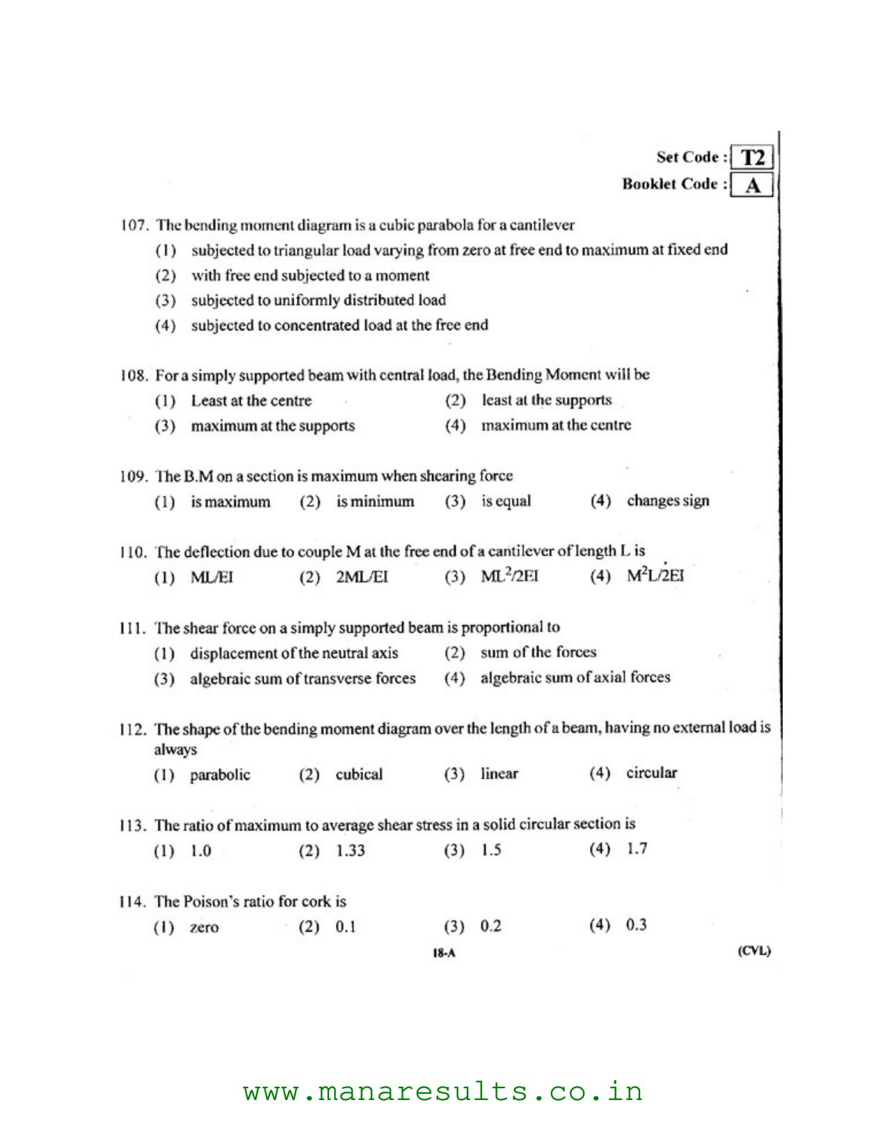 AP ECET 2016 Civil Engineering Old Previous Question Papers - Page 17