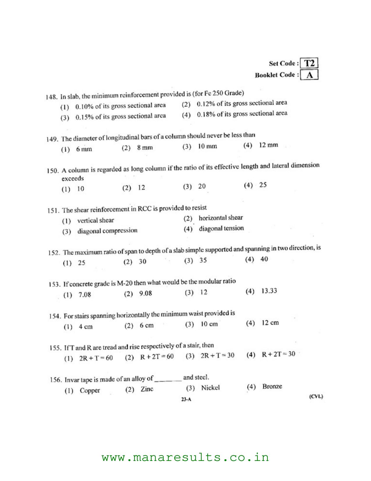 AP ECET 2016 Civil Engineering Old Previous Question Papers - Page 22