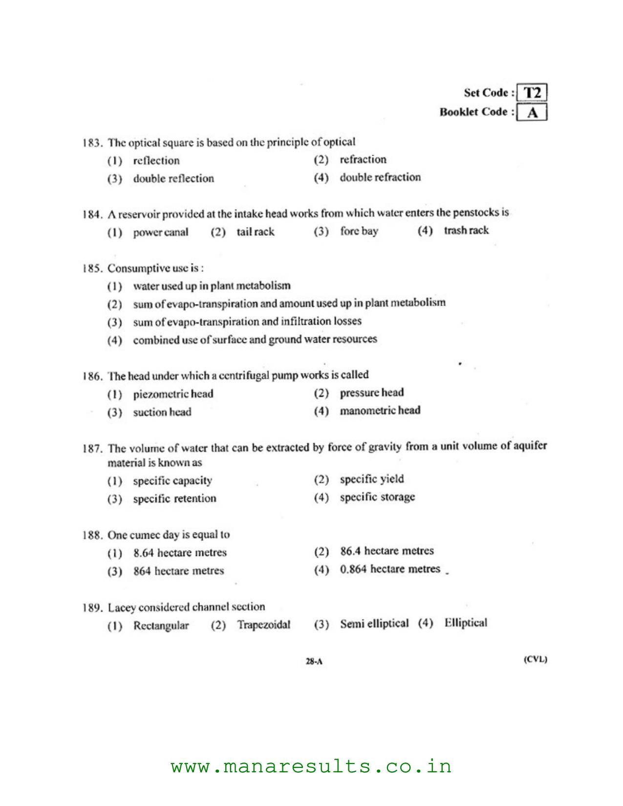 AP ECET 2016 Civil Engineering Old Previous Question Papers - Page 27