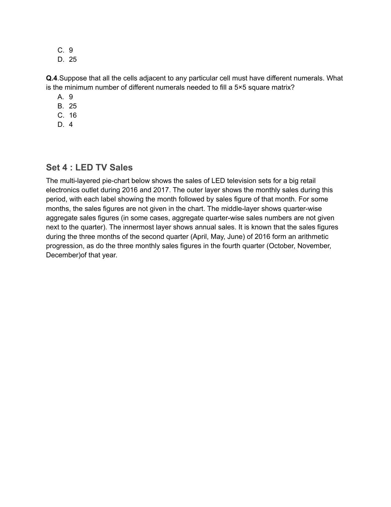 CAT 2018 CAT DILR Slot 1 Question Paper - Page 4