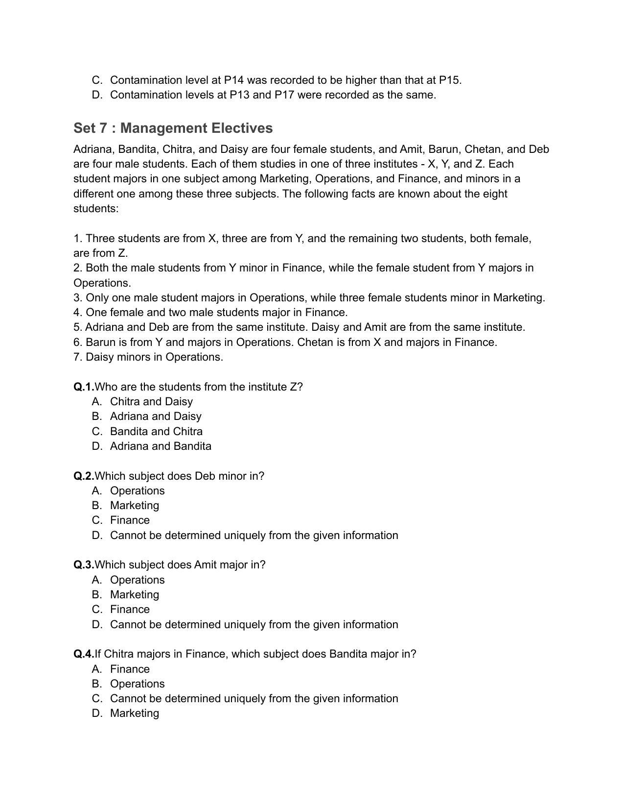 CAT 2018 CAT DILR Slot 1 Question Paper - Page 8