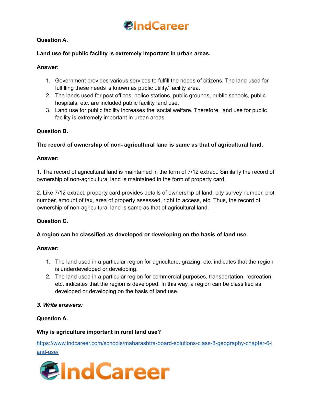Maharashtra Board Solutions Class 8-Geography: Chapter 6- Land Use - Page 4
